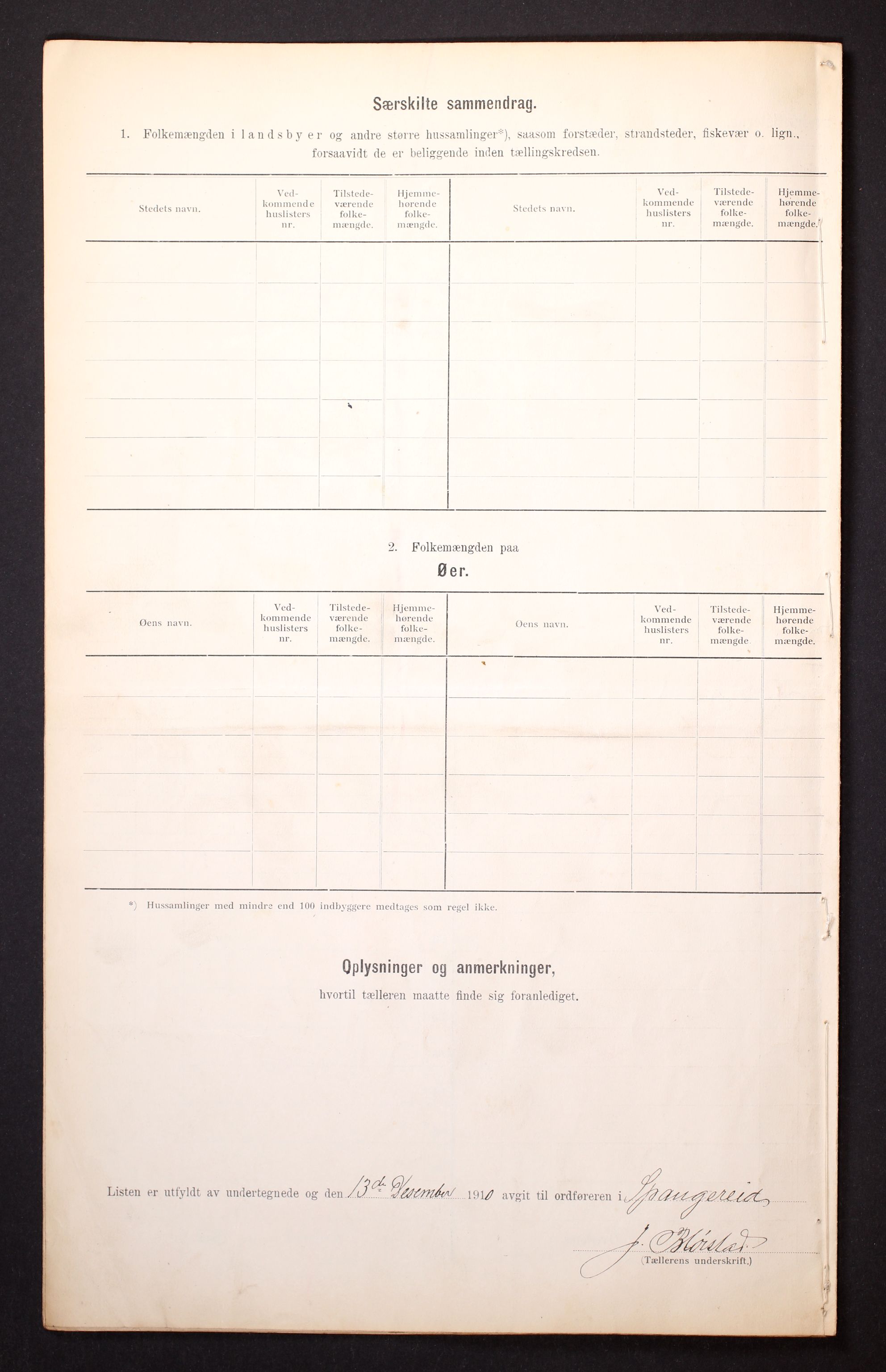 RA, 1910 census for Spangereid, 1910, p. 8