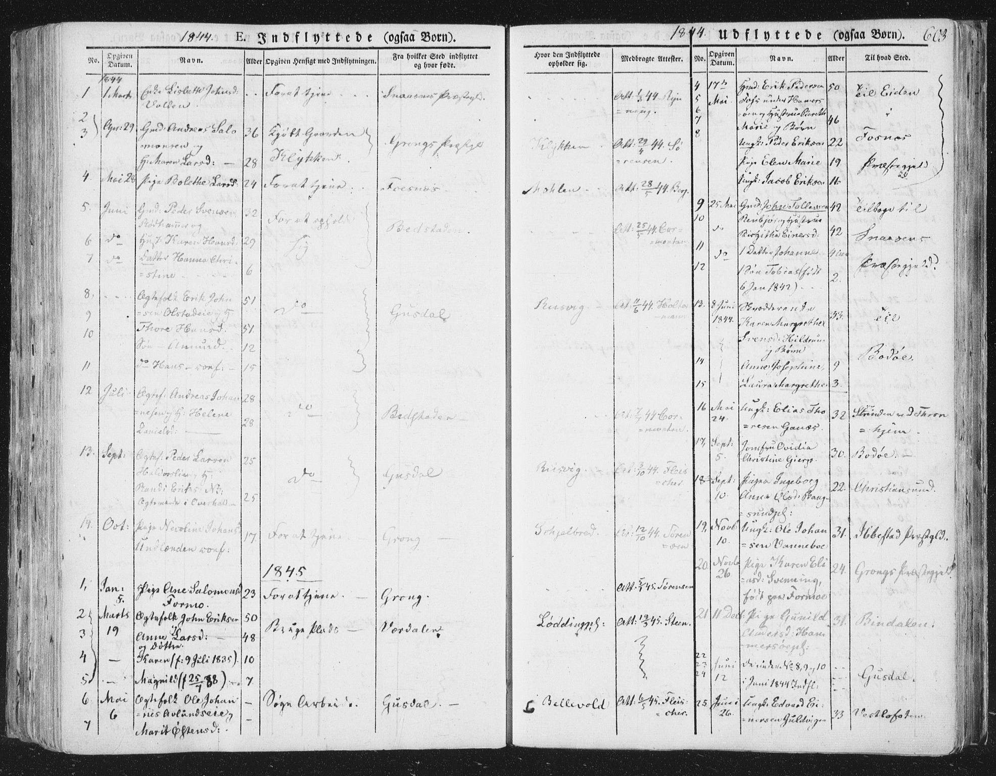 Ministerialprotokoller, klokkerbøker og fødselsregistre - Nord-Trøndelag, SAT/A-1458/764/L0552: Parish register (official) no. 764A07b, 1824-1865, p. 603