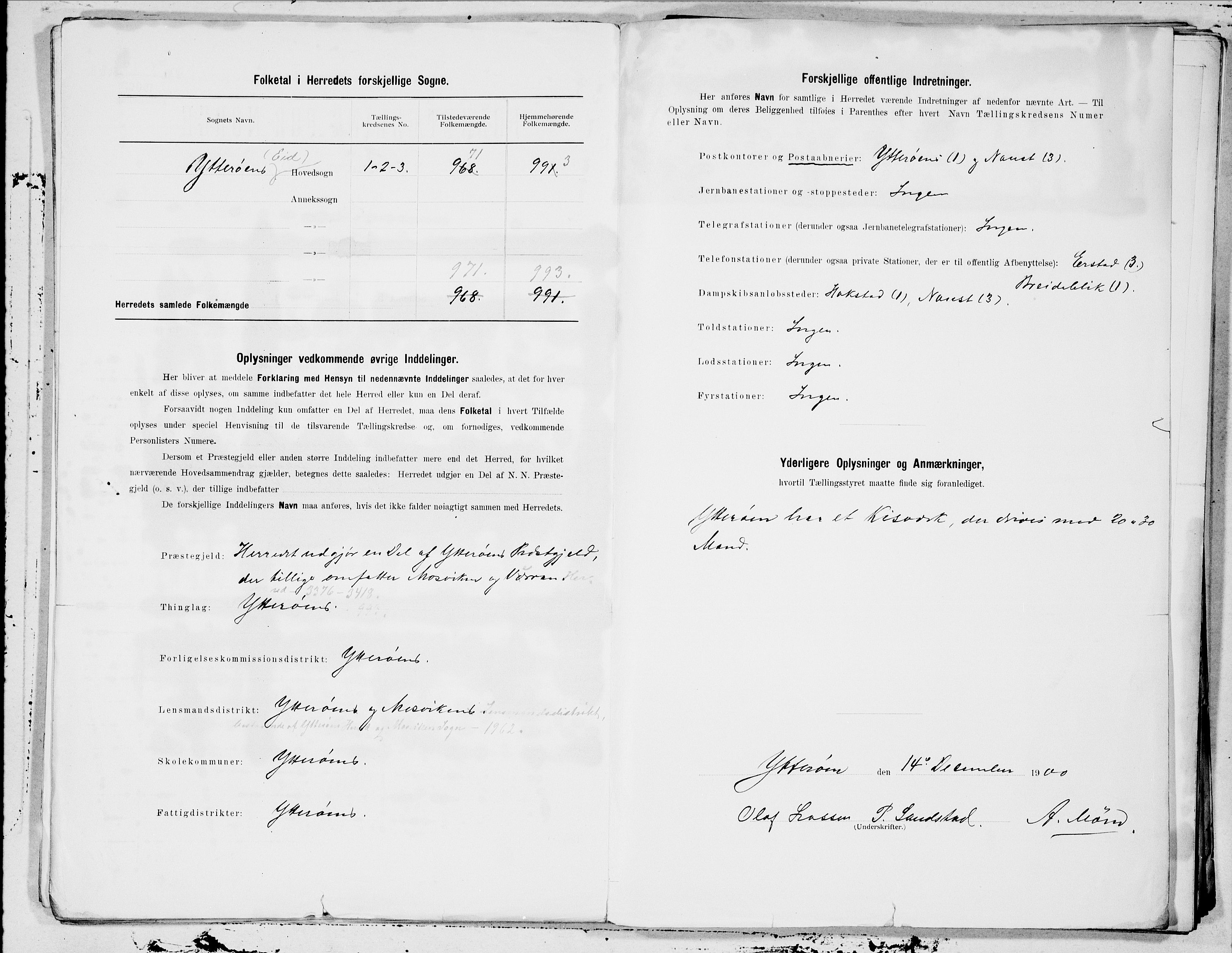 SAT, 1900 census for Ytterøy, 1900, p. 9