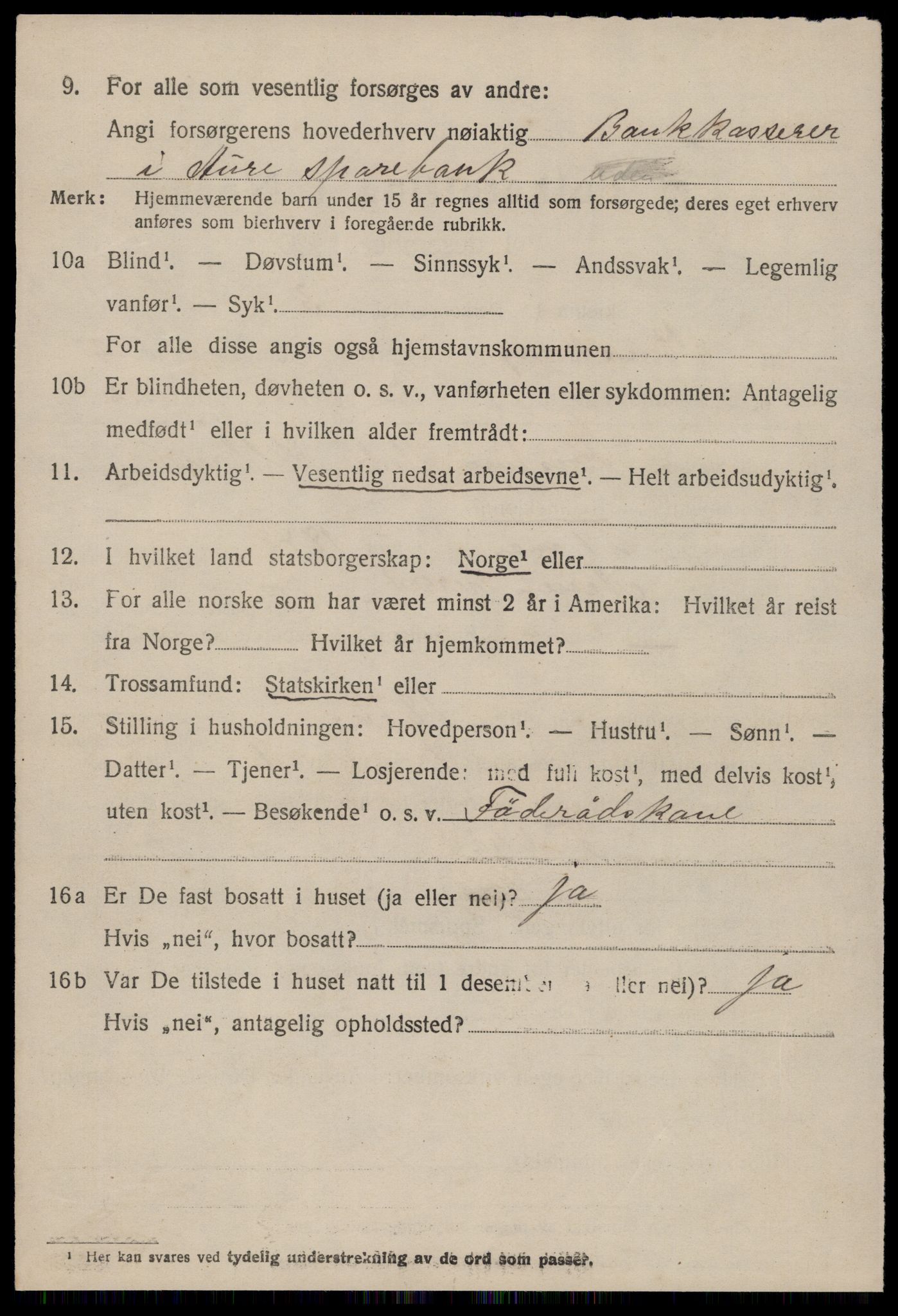 SAT, 1920 census for Stemshaug, 1920, p. 661