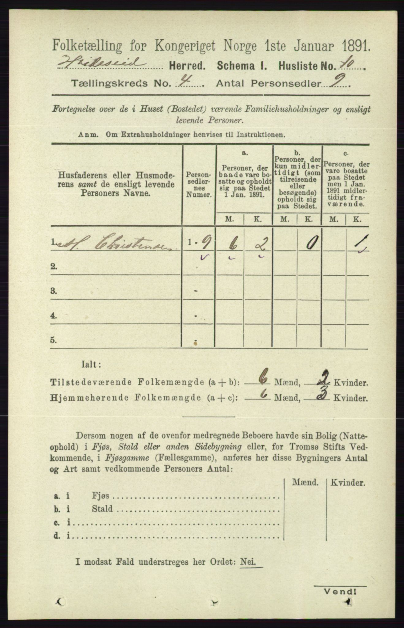 RA, 1891 census for 0829 Kviteseid, 1891, p. 714