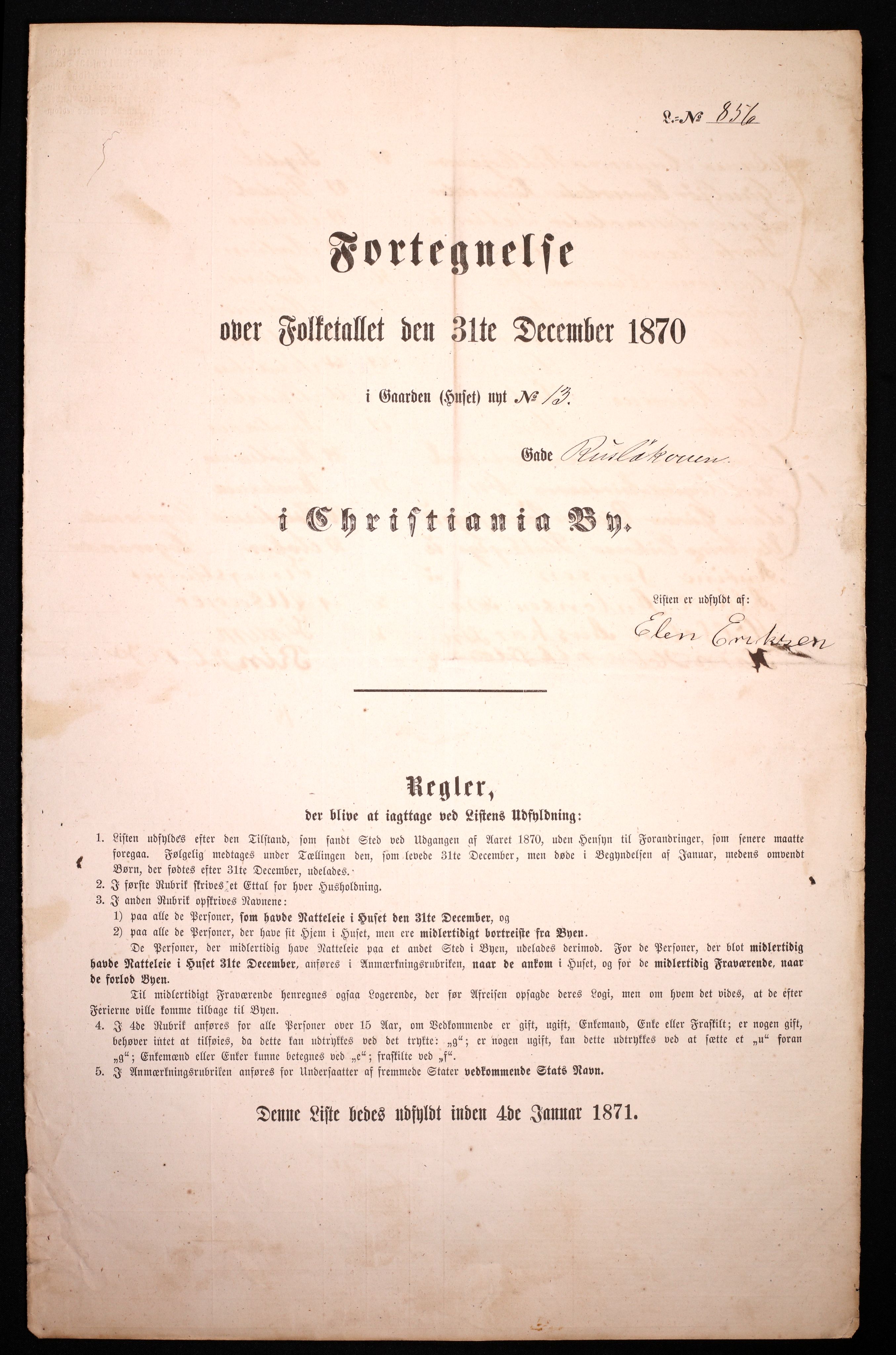RA, 1870 census for 0301 Kristiania, 1870, p. 2934