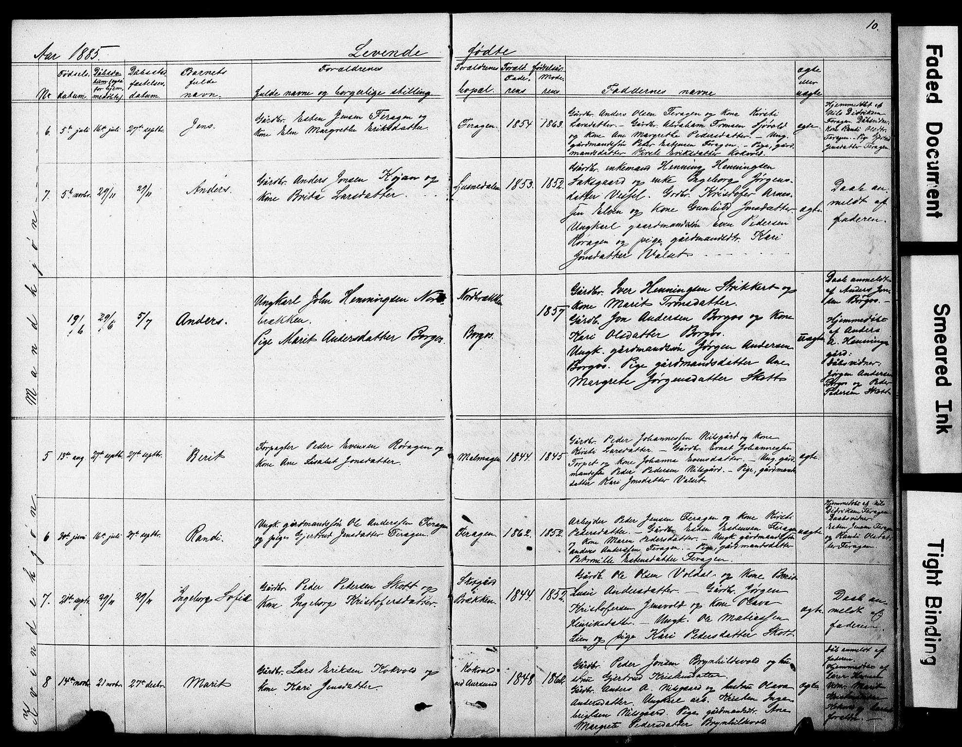 Ministerialprotokoller, klokkerbøker og fødselsregistre - Sør-Trøndelag, SAT/A-1456/683/L0949: Parish register (copy) no. 683C01, 1880-1896, p. 10