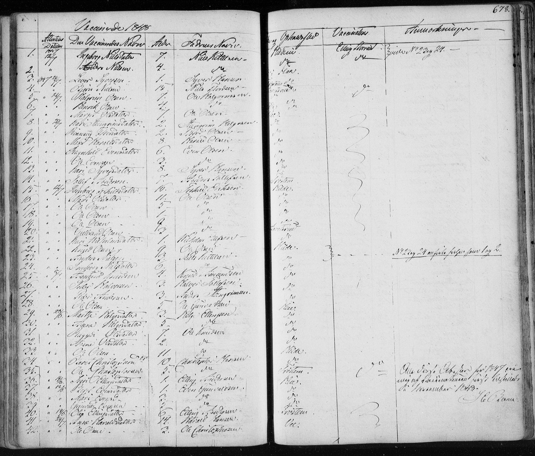 Nes kirkebøker, SAKO/A-236/F/Fa/L0009: Parish register (official) no. 9, 1834-1863, p. 678