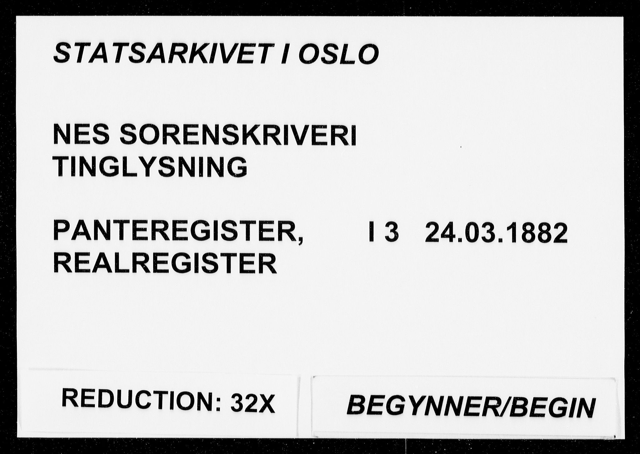 Nes tingrett, SAO/A-10548/G/Ga/Gab/Gaba/L0003: Mortgage register no. I 3