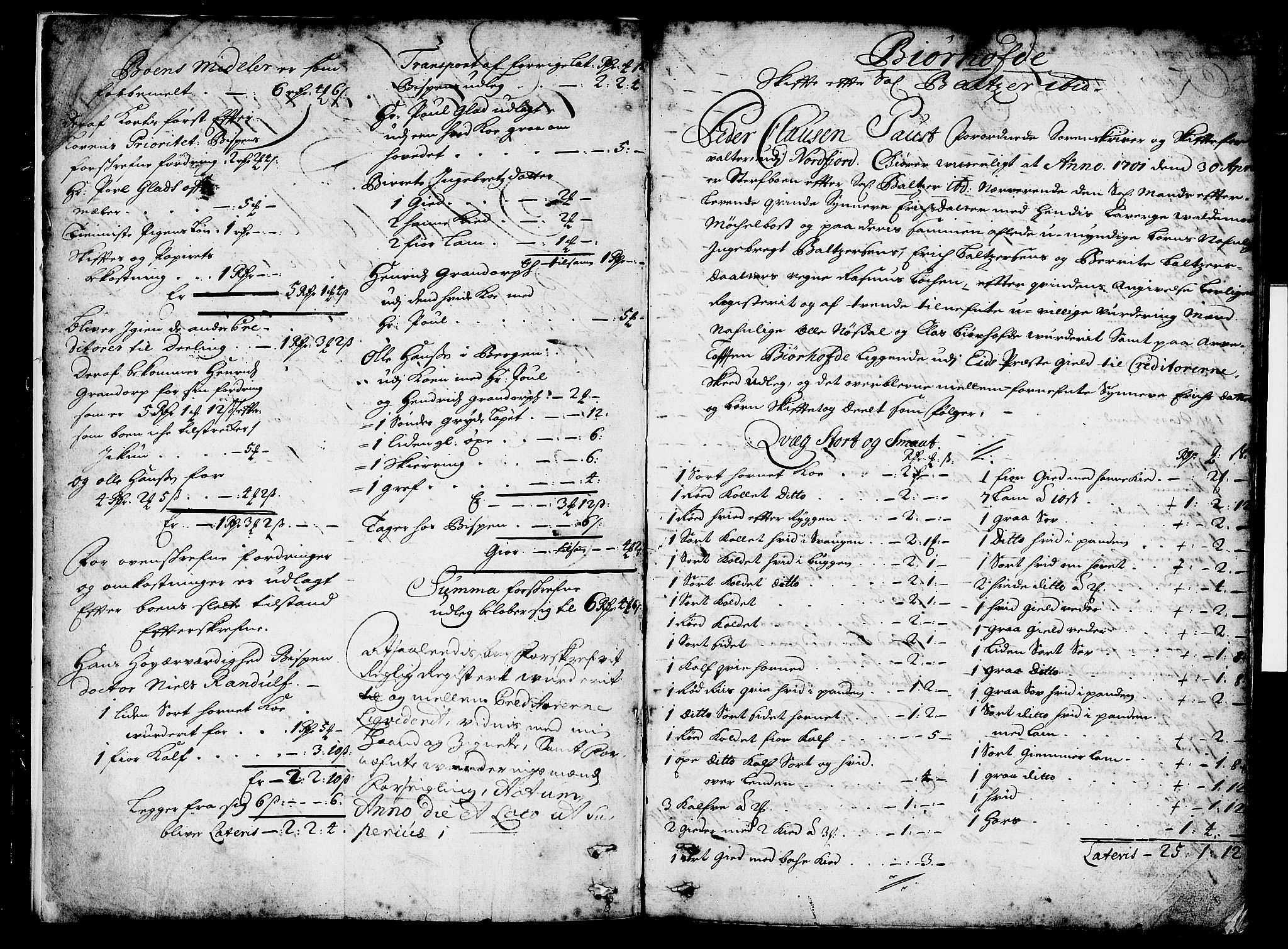 Nordfjord sorenskriveri, AV/SAB-A-2801/1/04/04a/L0002a: Skifteprotokollar, 1701-1703, p. 1b-2a