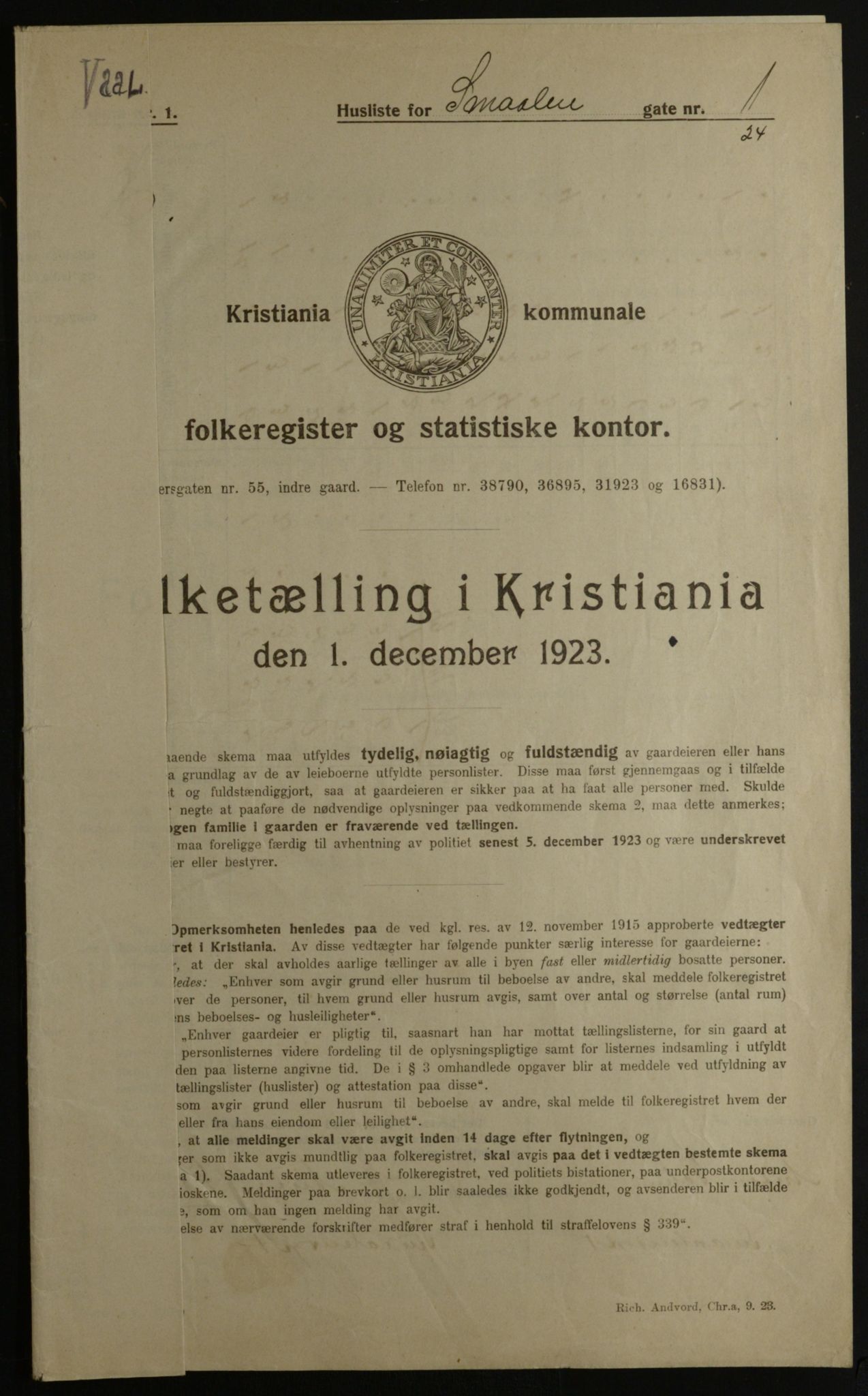 OBA, Municipal Census 1923 for Kristiania, 1923, p. 107797