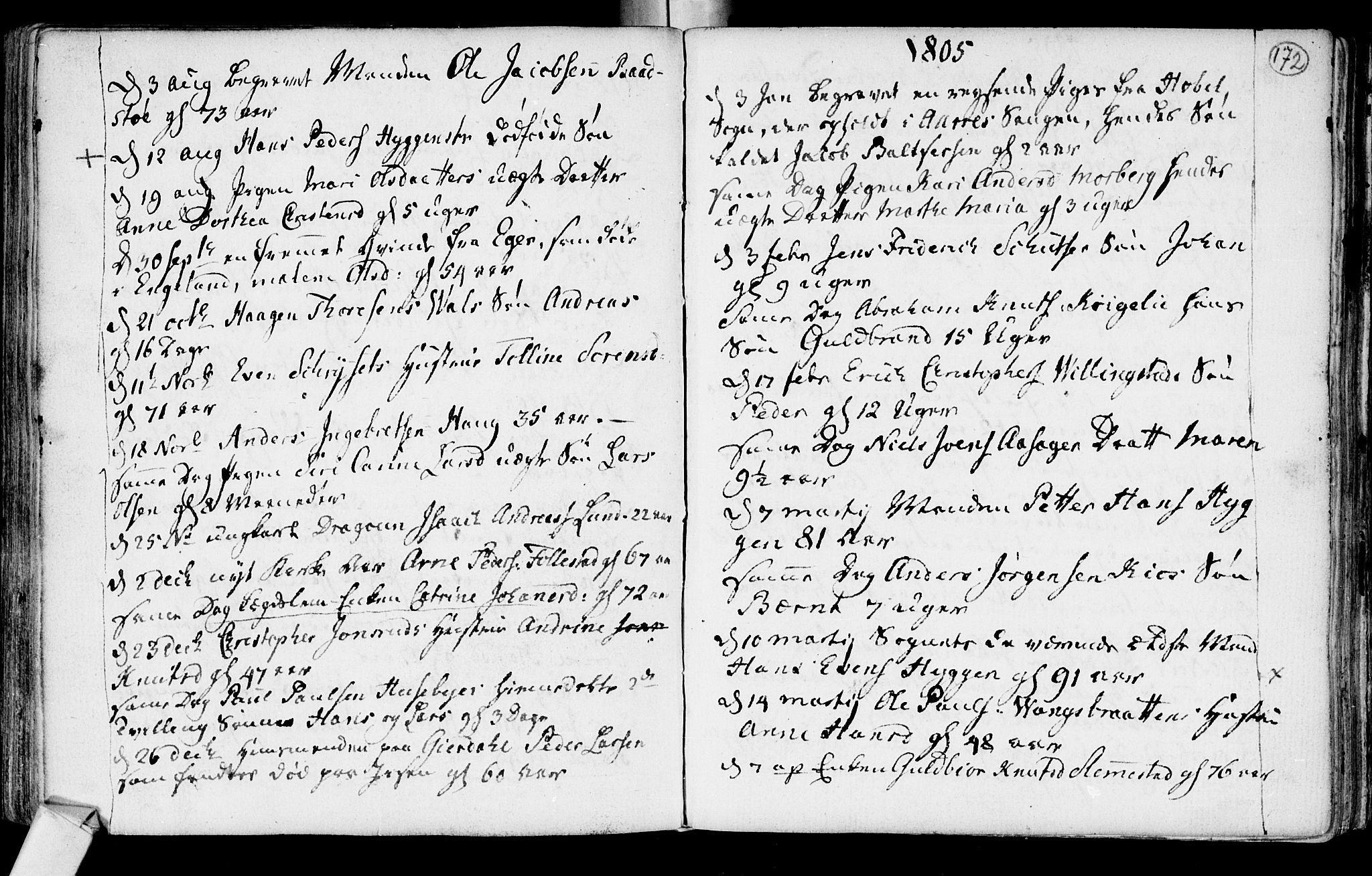 Røyken kirkebøker, AV/SAKO-A-241/F/Fa/L0003: Parish register (official) no. 3, 1782-1813, p. 172