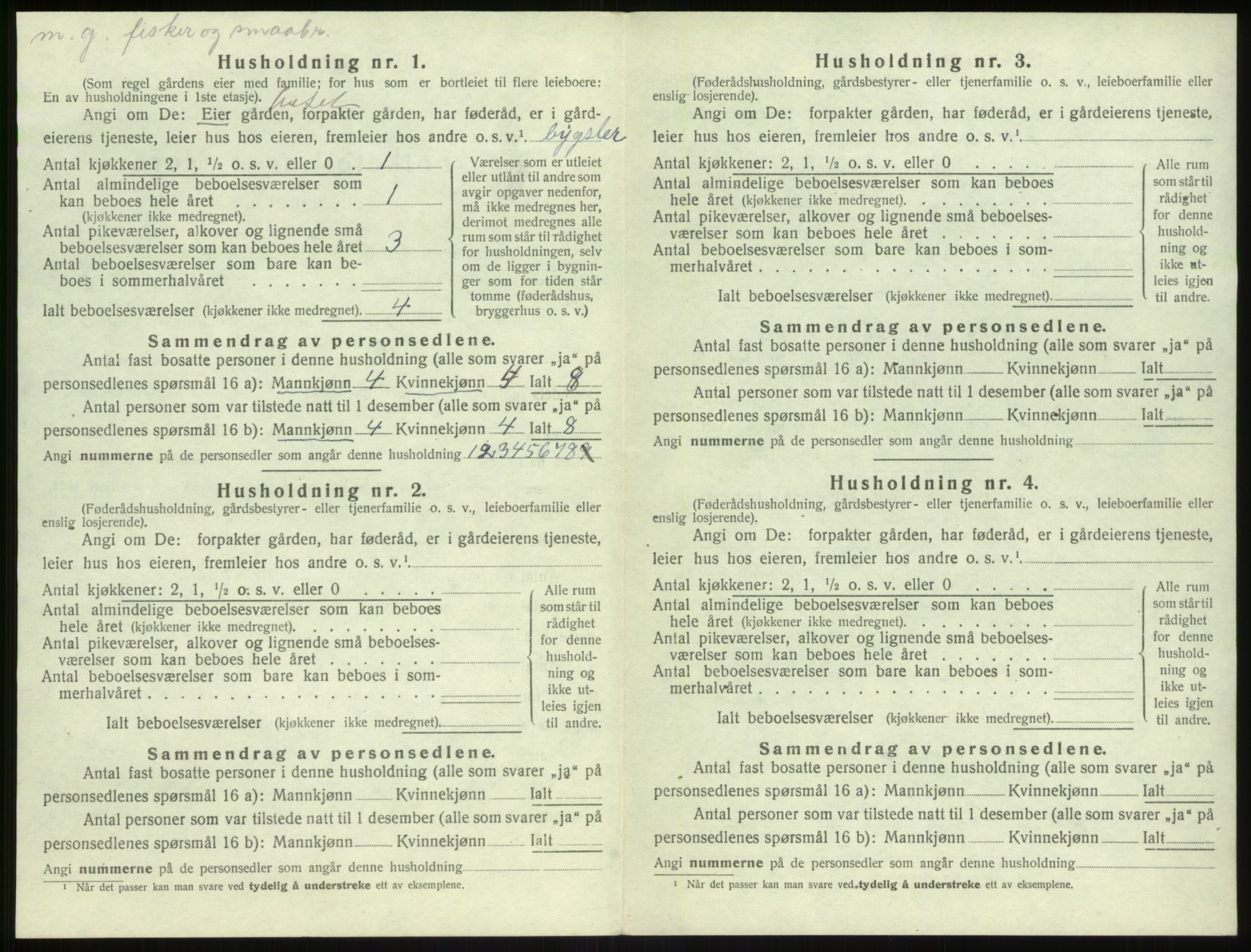 SAB, 1920 census for Solund, 1920, p. 316