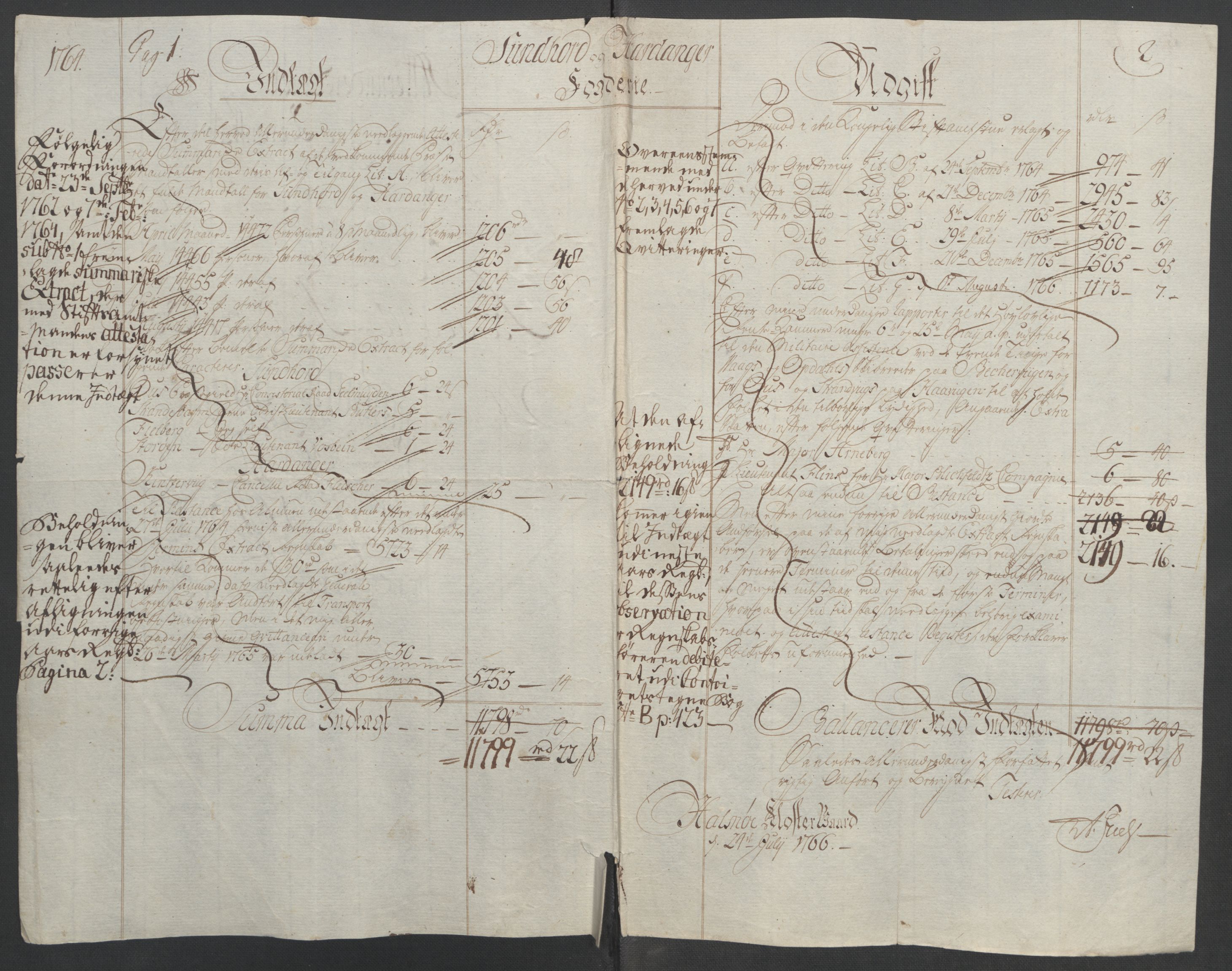 Rentekammeret inntil 1814, Reviderte regnskaper, Fogderegnskap, RA/EA-4092/R48/L3136: Ekstraskatten Sunnhordland og Hardanger, 1762-1772, p. 68