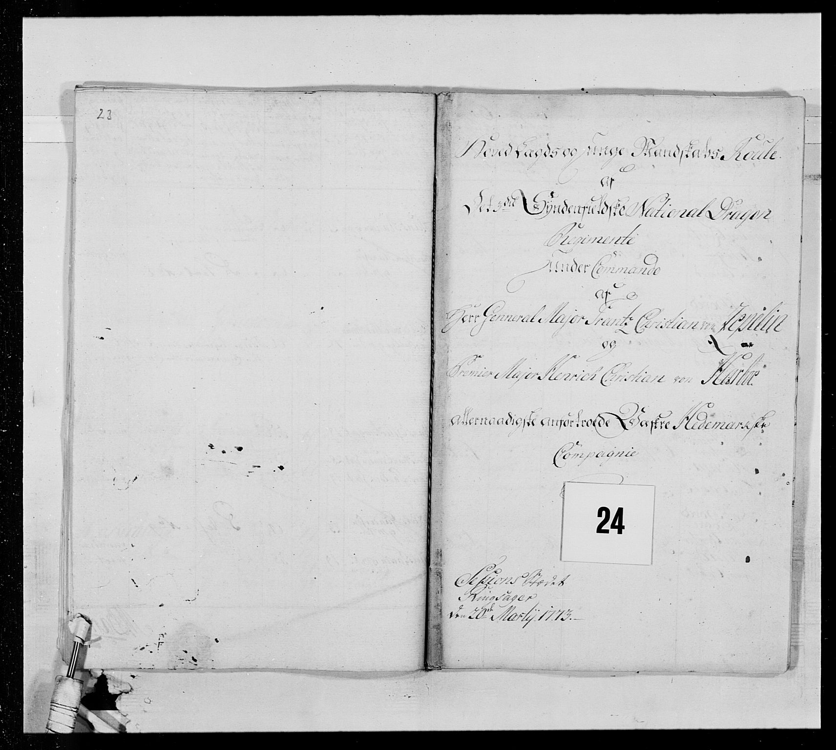 Generalitets- og kommissariatskollegiet, Det kongelige norske kommissariatskollegium, AV/RA-EA-5420/E/Eh/L0013: 3. Sønnafjelske dragonregiment, 1771-1773, p. 593