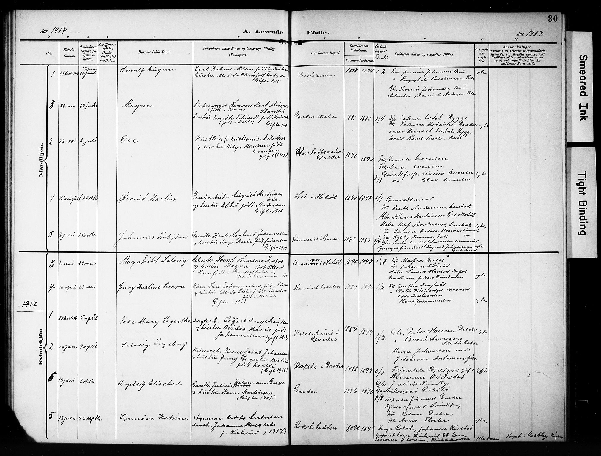 Vestby prestekontor Kirkebøker, AV/SAO-A-10893/G/Gc/L0003: Parish register (copy) no. III 3, 1903-1927, p. 30