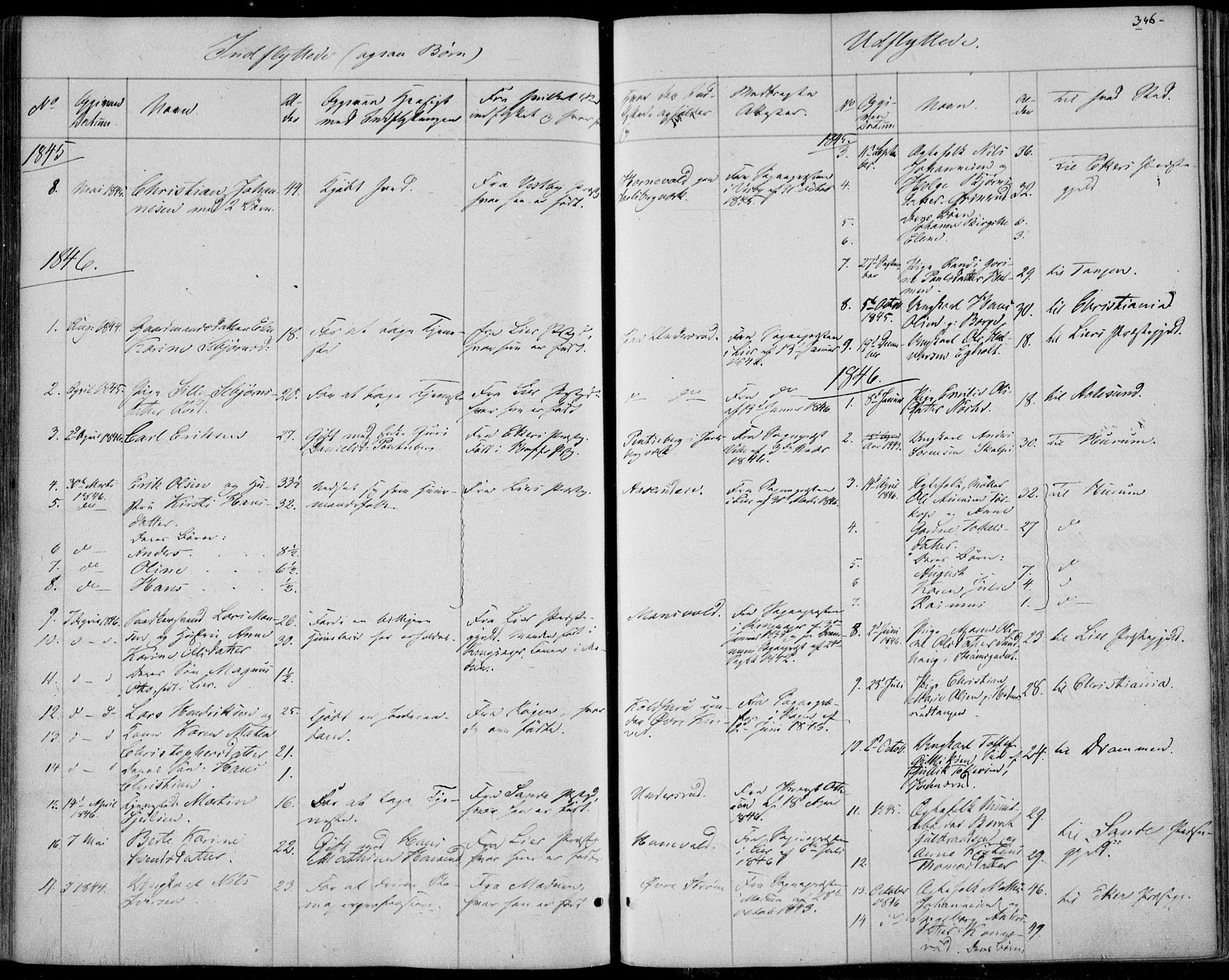 Skoger kirkebøker, AV/SAKO-A-59/F/Fa/L0003: Parish register (official) no. I 3, 1842-1861, p. 346