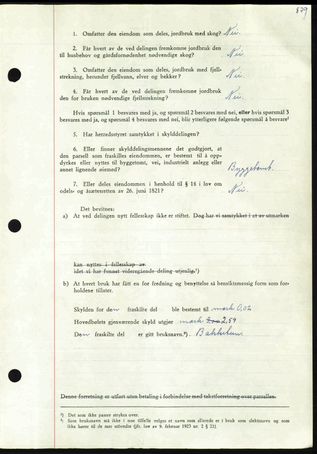 Nordmøre sorenskriveri, AV/SAT-A-4132/1/2/2Ca: Mortgage book no. A113, 1949-1950, Diary no: : 288/1950