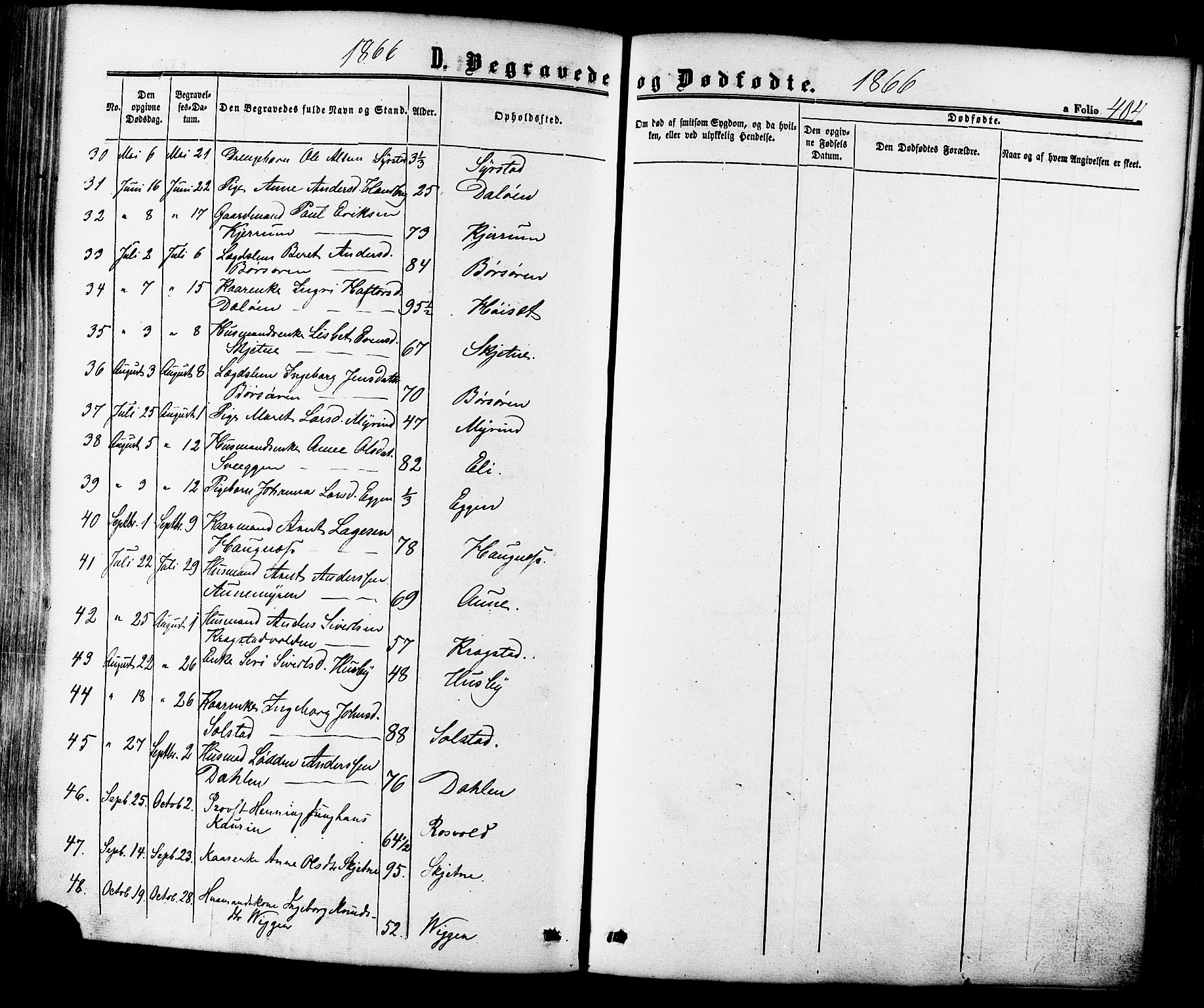 Ministerialprotokoller, klokkerbøker og fødselsregistre - Sør-Trøndelag, SAT/A-1456/665/L0772: Parish register (official) no. 665A07, 1856-1878, p. 404