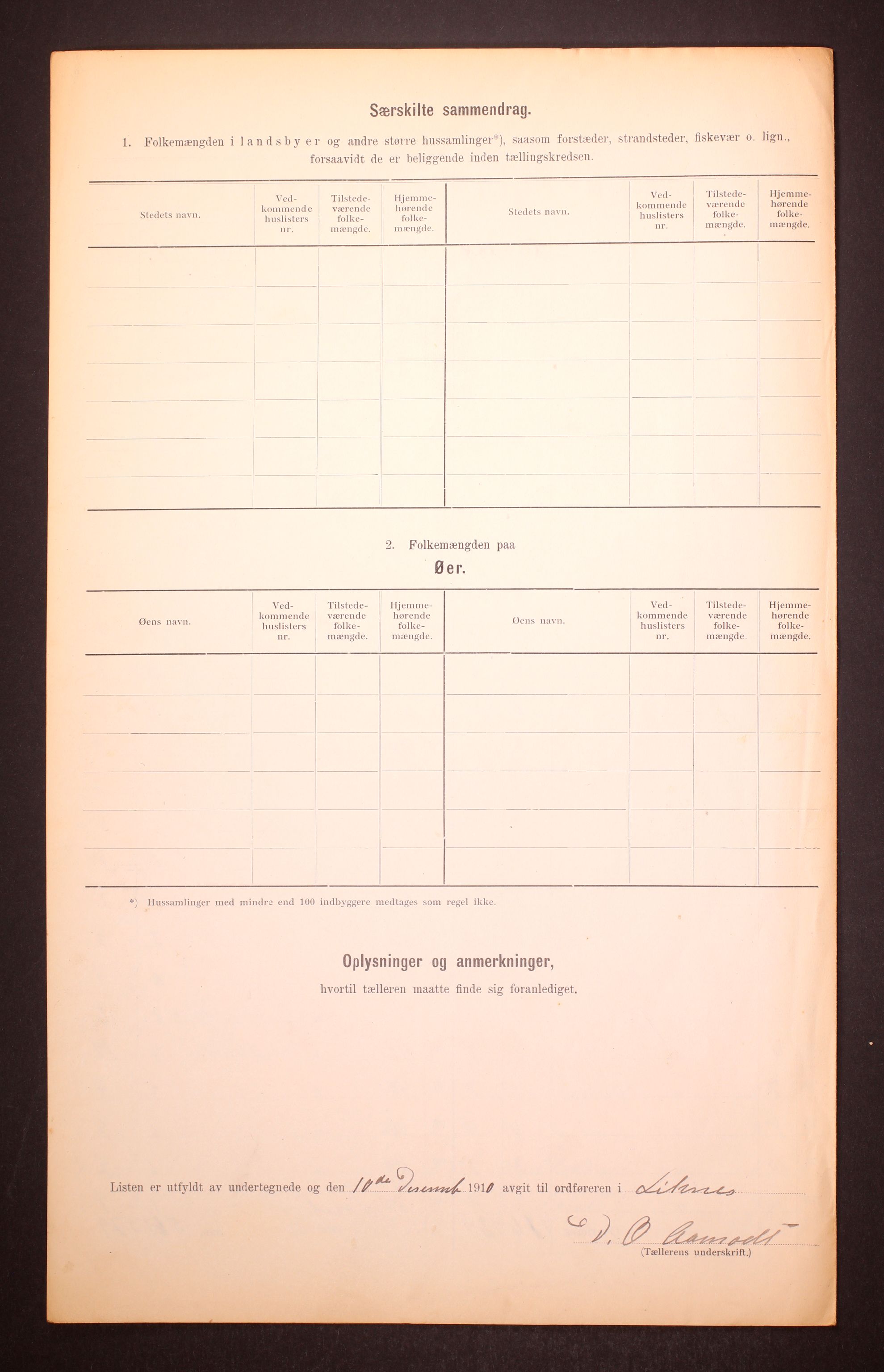 RA, 1910 census for Liknes, 1910, p. 21