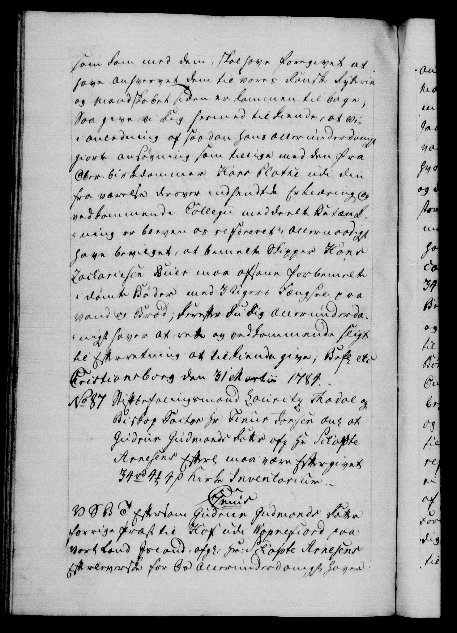 Danske Kanselli 1572-1799, AV/RA-EA-3023/F/Fc/Fca/Fcab/L0043: Norske tegnelser, 1782-1786, p. 373b
