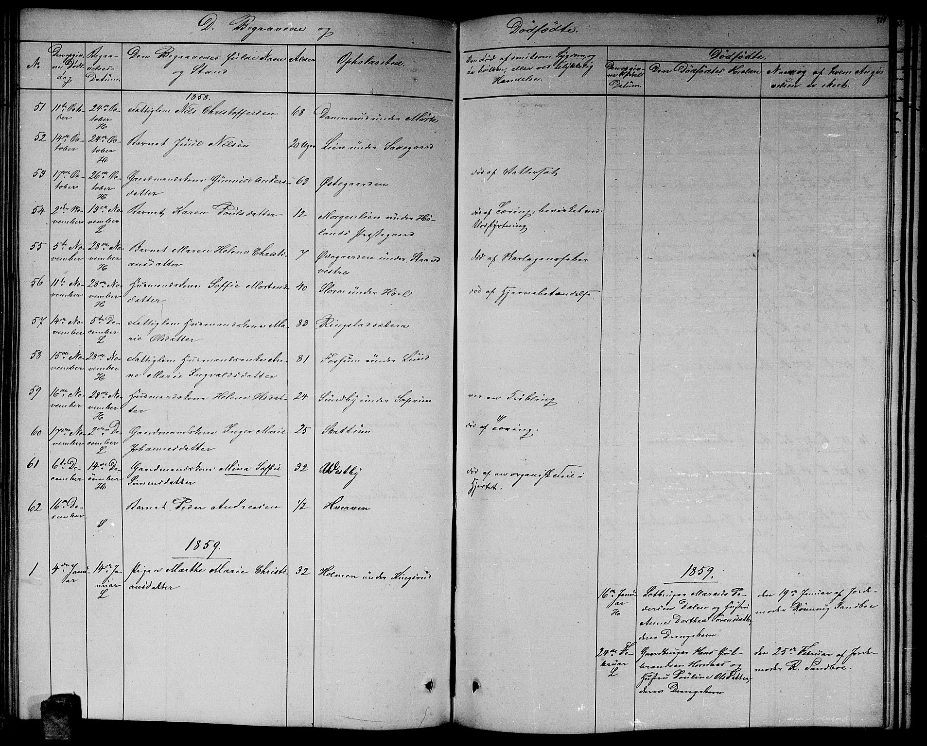 Høland prestekontor Kirkebøker, SAO/A-10346a/G/Ga/L0004: Parish register (copy) no. I 4, 1854-1862, p. 329