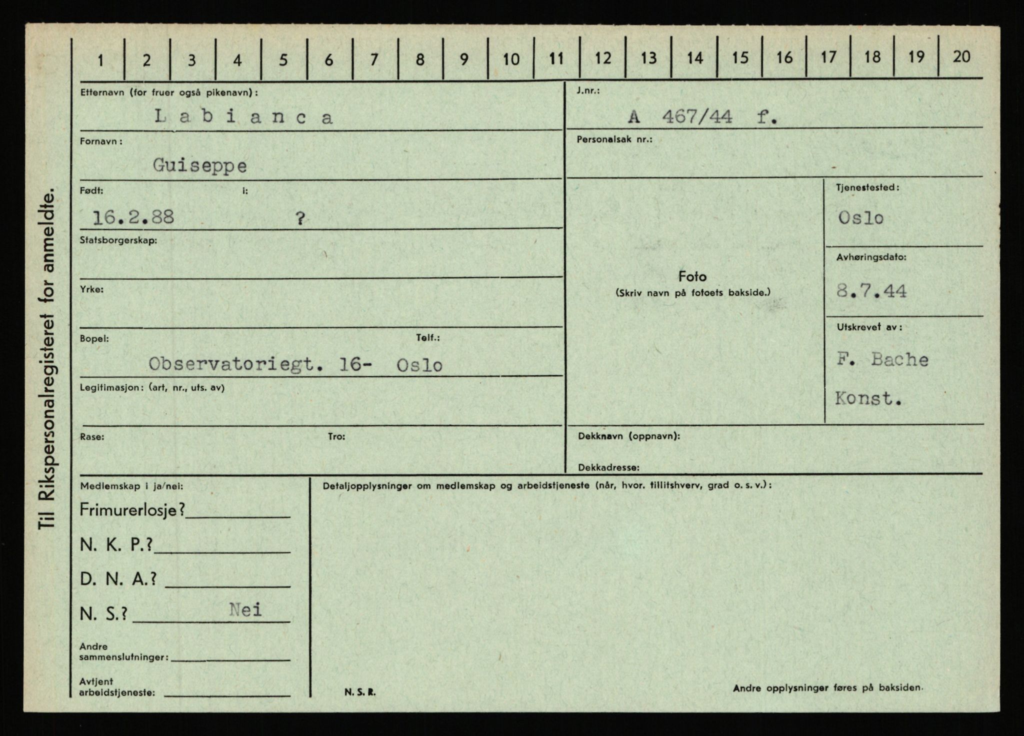 Statspolitiet - Hovedkontoret / Osloavdelingen, AV/RA-S-1329/C/Ca/L0009: Knutsen - Limstrand, 1943-1945, p. 2514