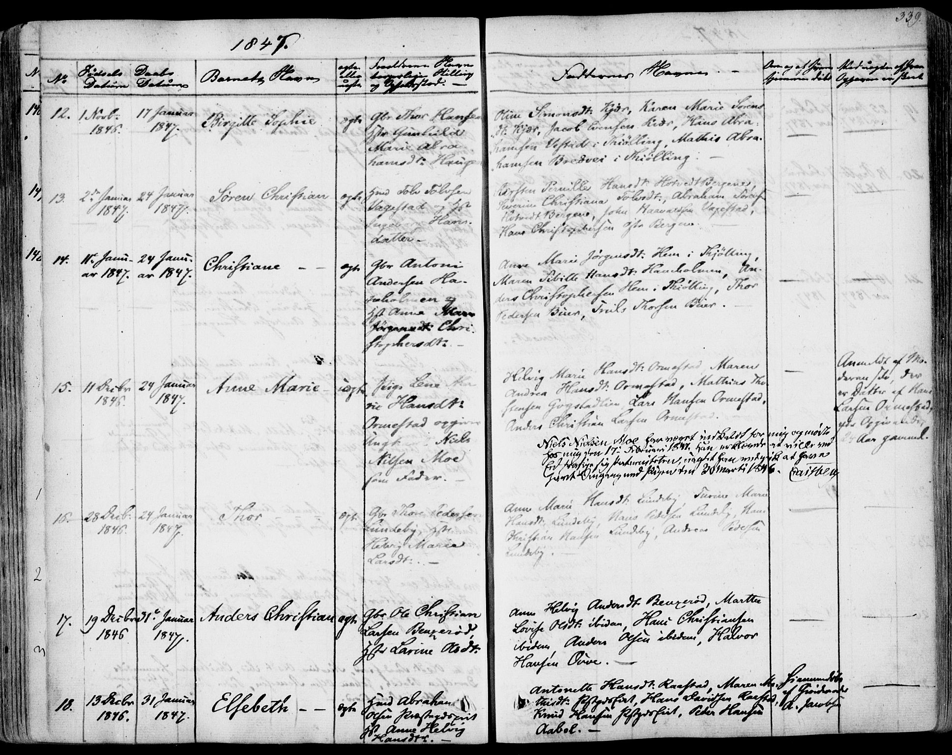 Sandar kirkebøker, SAKO/A-243/F/Fa/L0005: Parish register (official) no. 5, 1832-1847, p. 338-339