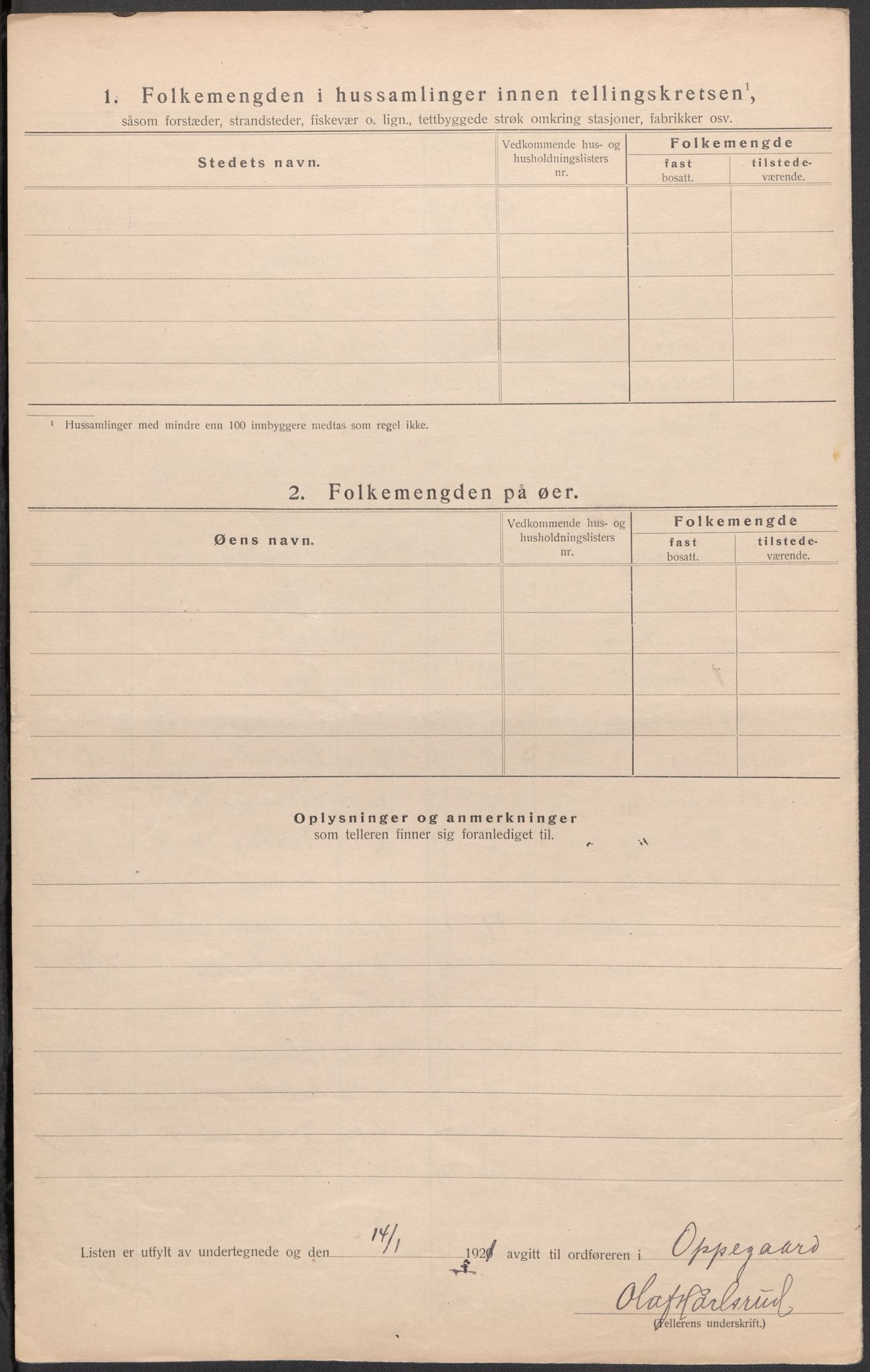 SAO, 1920 census for Oppegård, 1920, p. 19