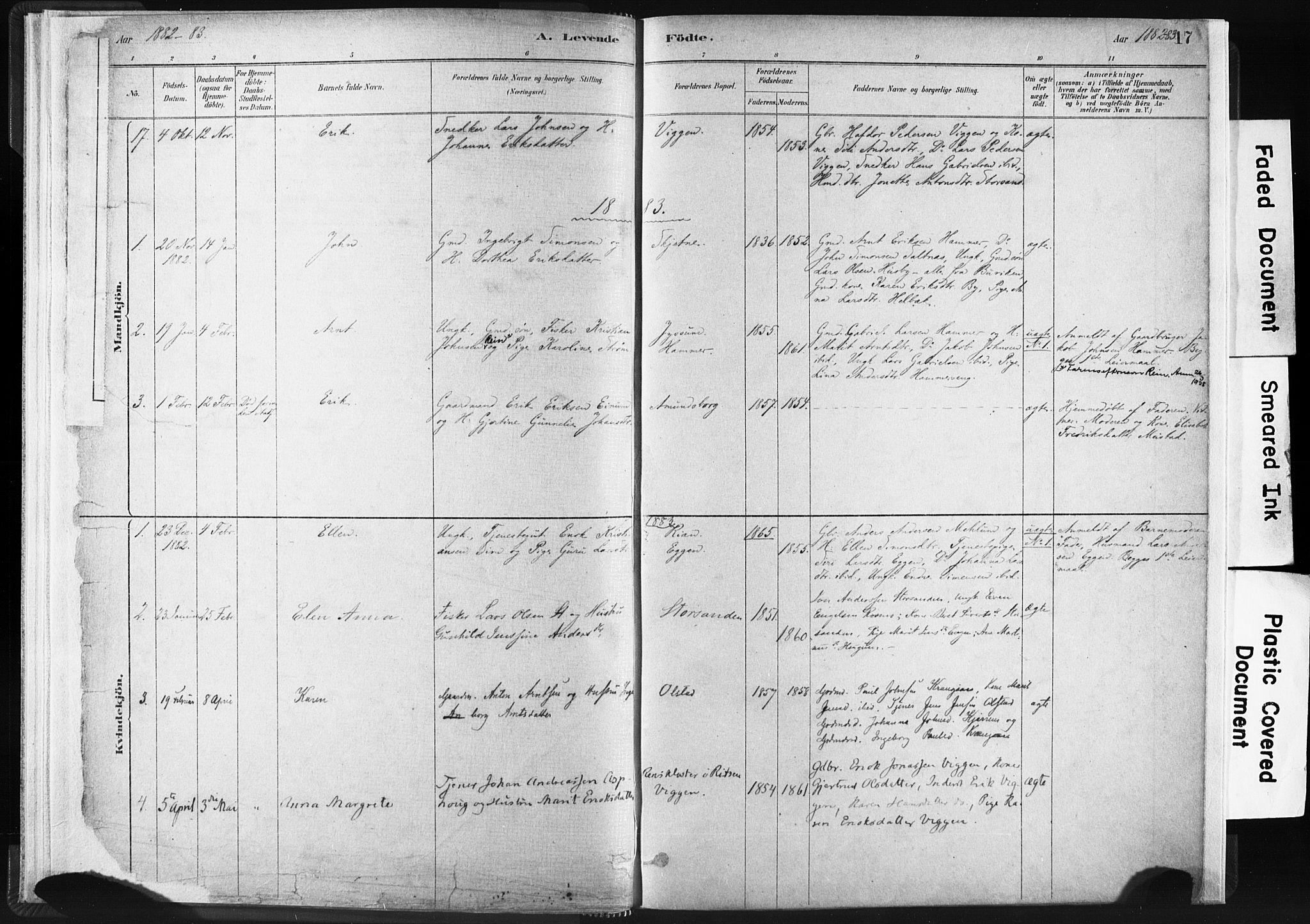 Ministerialprotokoller, klokkerbøker og fødselsregistre - Sør-Trøndelag, AV/SAT-A-1456/665/L0773: Parish register (official) no. 665A08, 1879-1905, p. 17