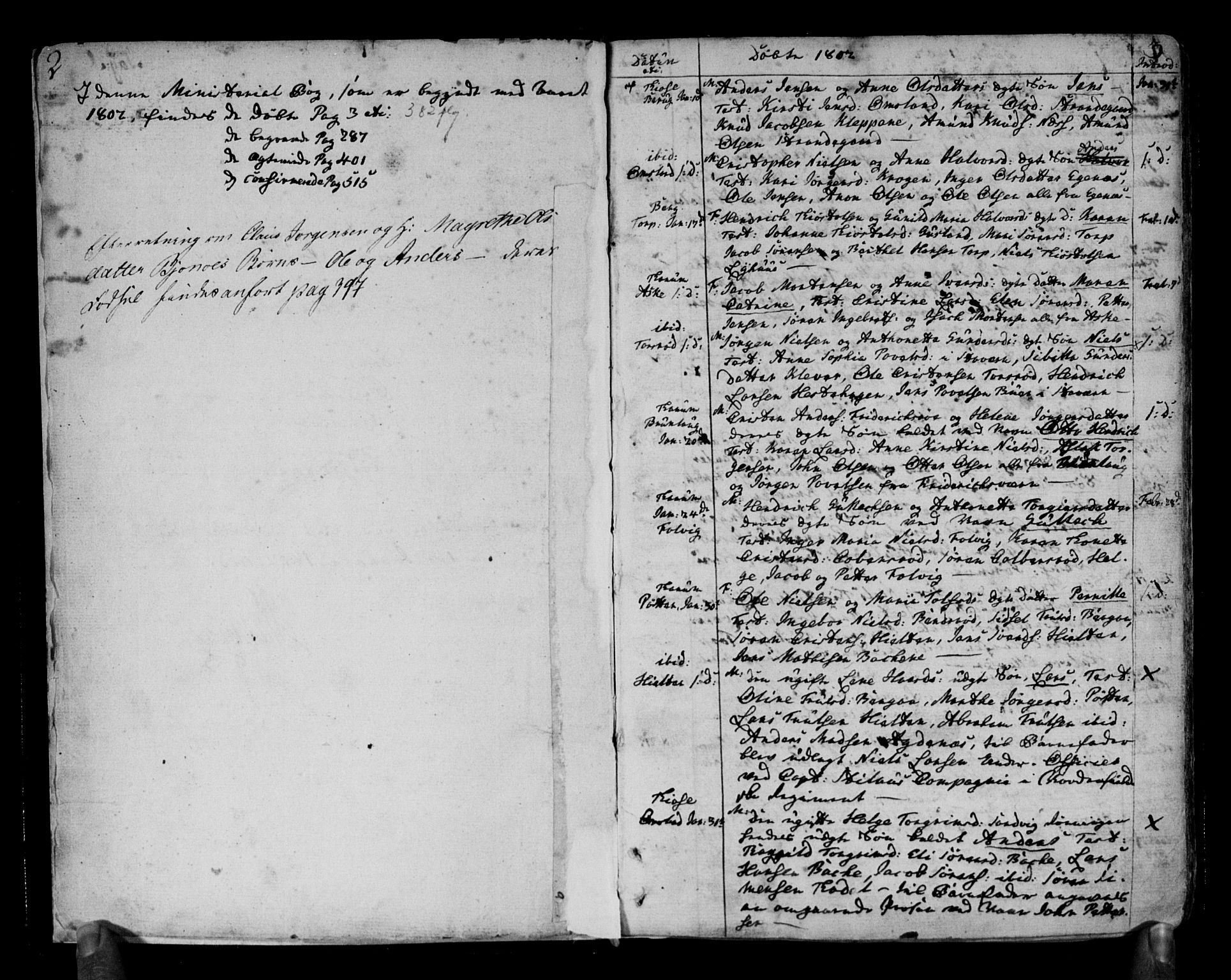 Brunlanes kirkebøker, SAKO/A-342/F/Fa/L0002: Parish register (official) no. I 2, 1802-1834, p. 2-3