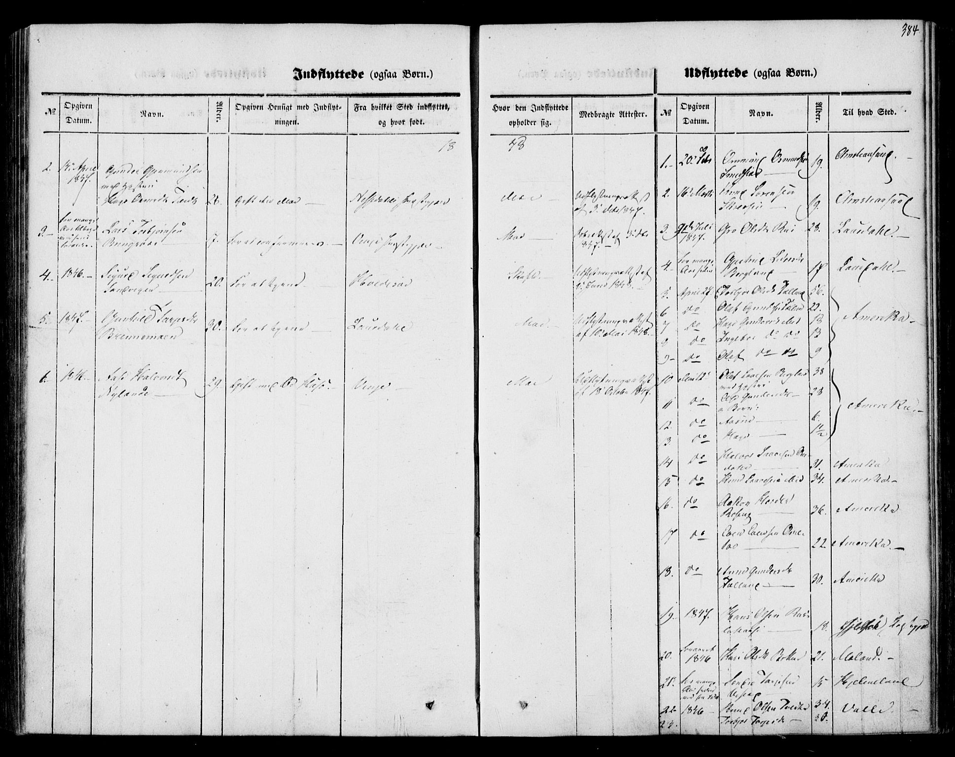 Mo kirkebøker, SAKO/A-286/F/Fa/L0005: Parish register (official) no. I 5, 1844-1864, p. 384