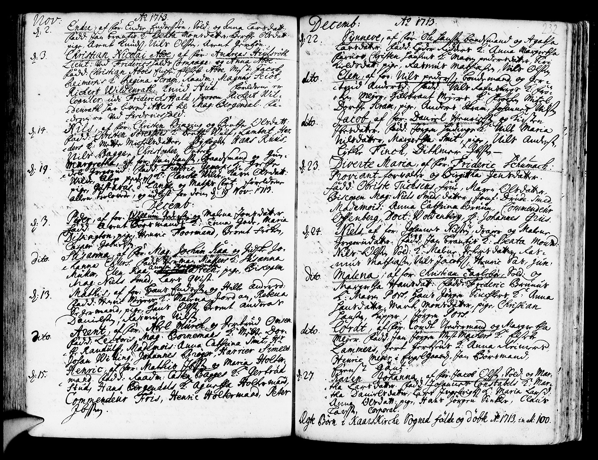 Korskirken sokneprestembete, SAB/A-76101/H/Haa/L0003: Parish register (official) no. A 3, 1698-1719, p. 232