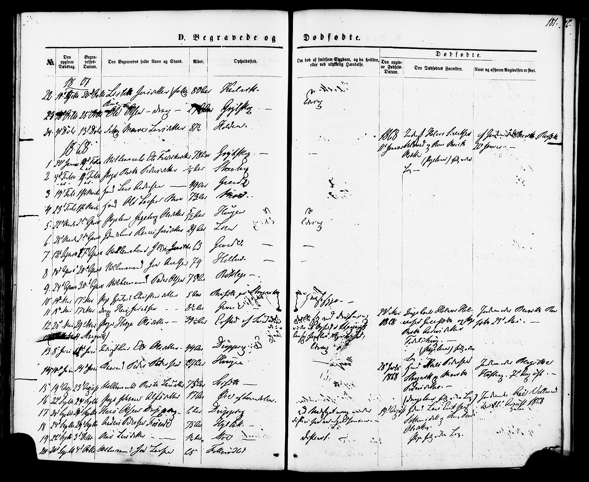 Ministerialprotokoller, klokkerbøker og fødselsregistre - Møre og Romsdal, AV/SAT-A-1454/592/L1027: Parish register (official) no. 592A05, 1865-1878, p. 181