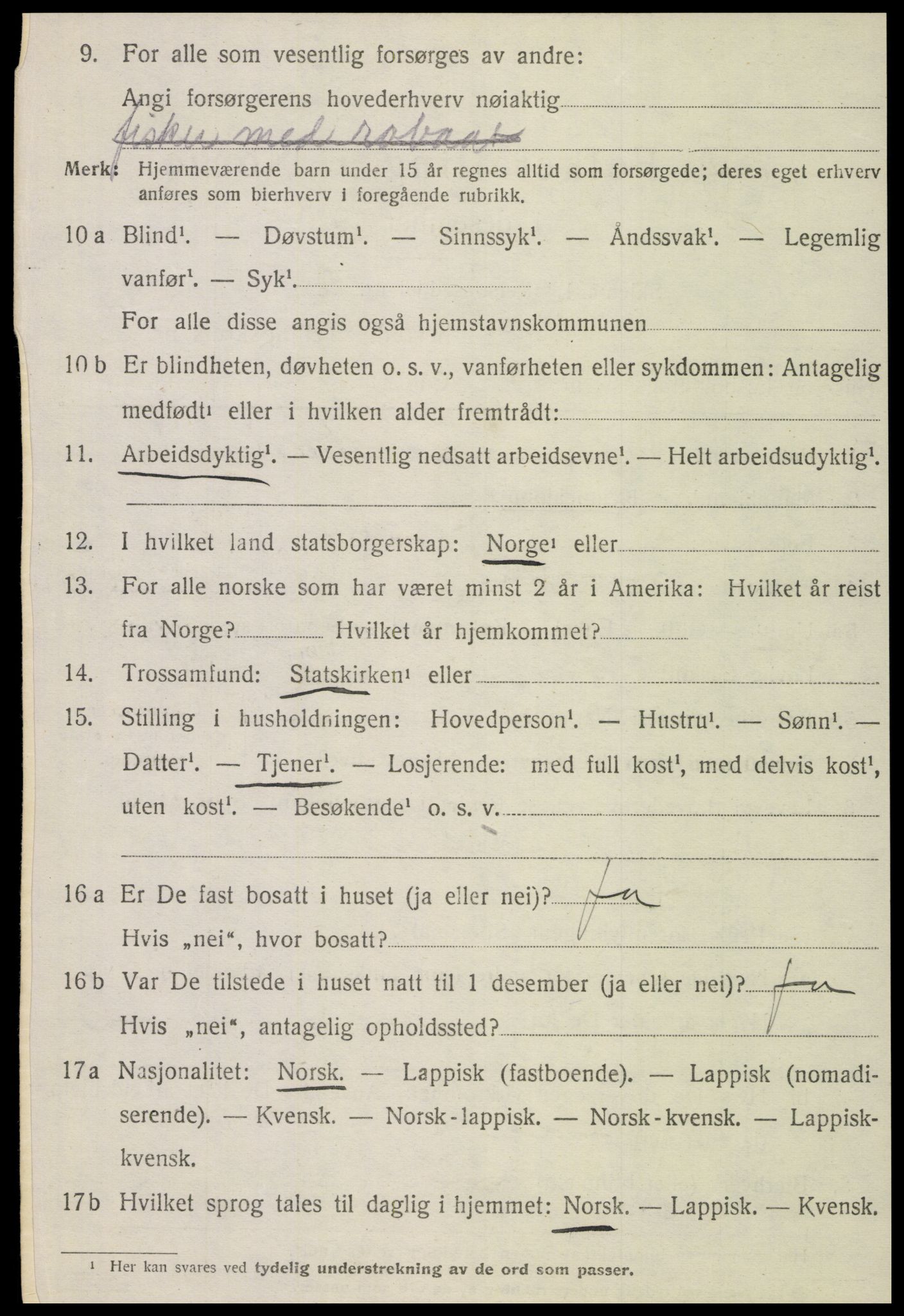 SAT, 1920 census for Otterøy, 1920, p. 2926