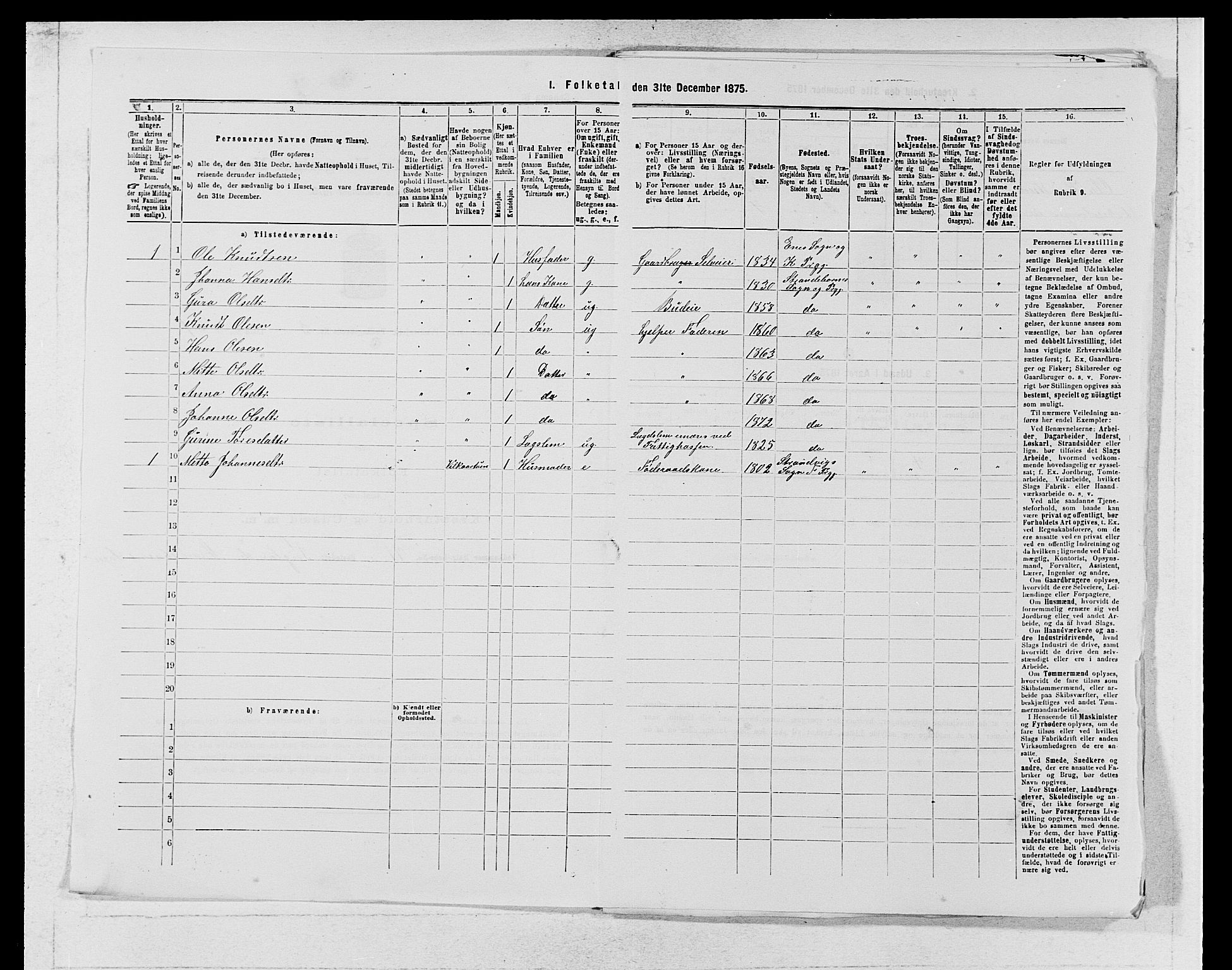 SAB, 1875 census for 1226P Strandebarm, 1875, p. 453