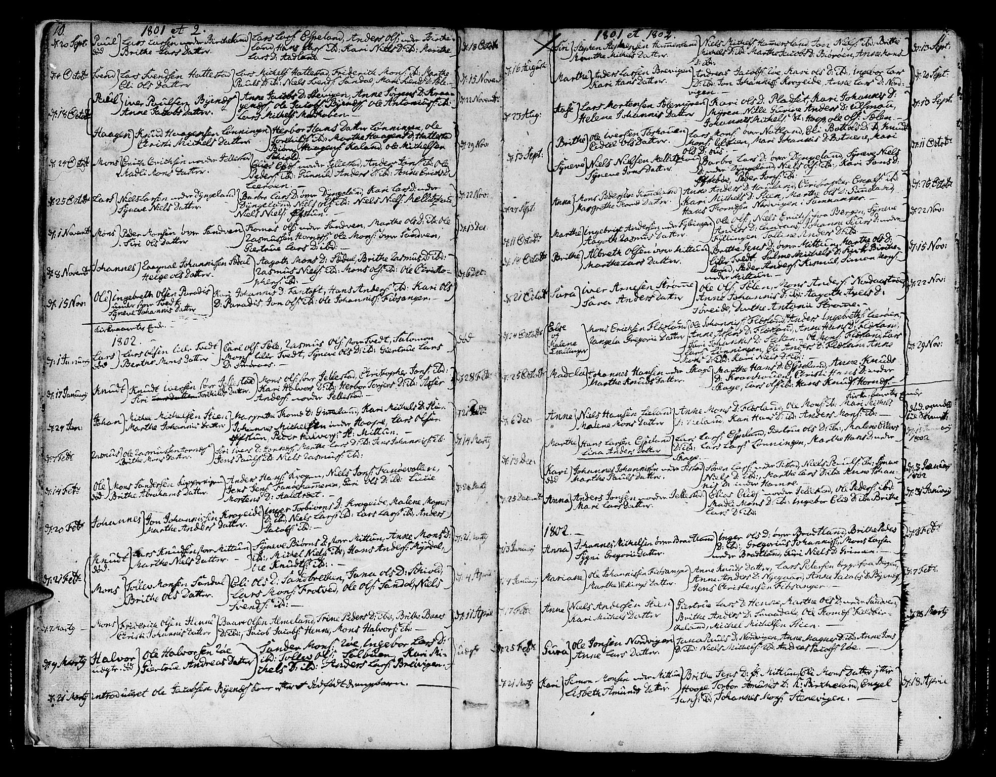 Fana Sokneprestembete, AV/SAB-A-75101/H/Haa/Haaa/L0006: Parish register (official) no. A 6, 1800-1815, p. 10-11