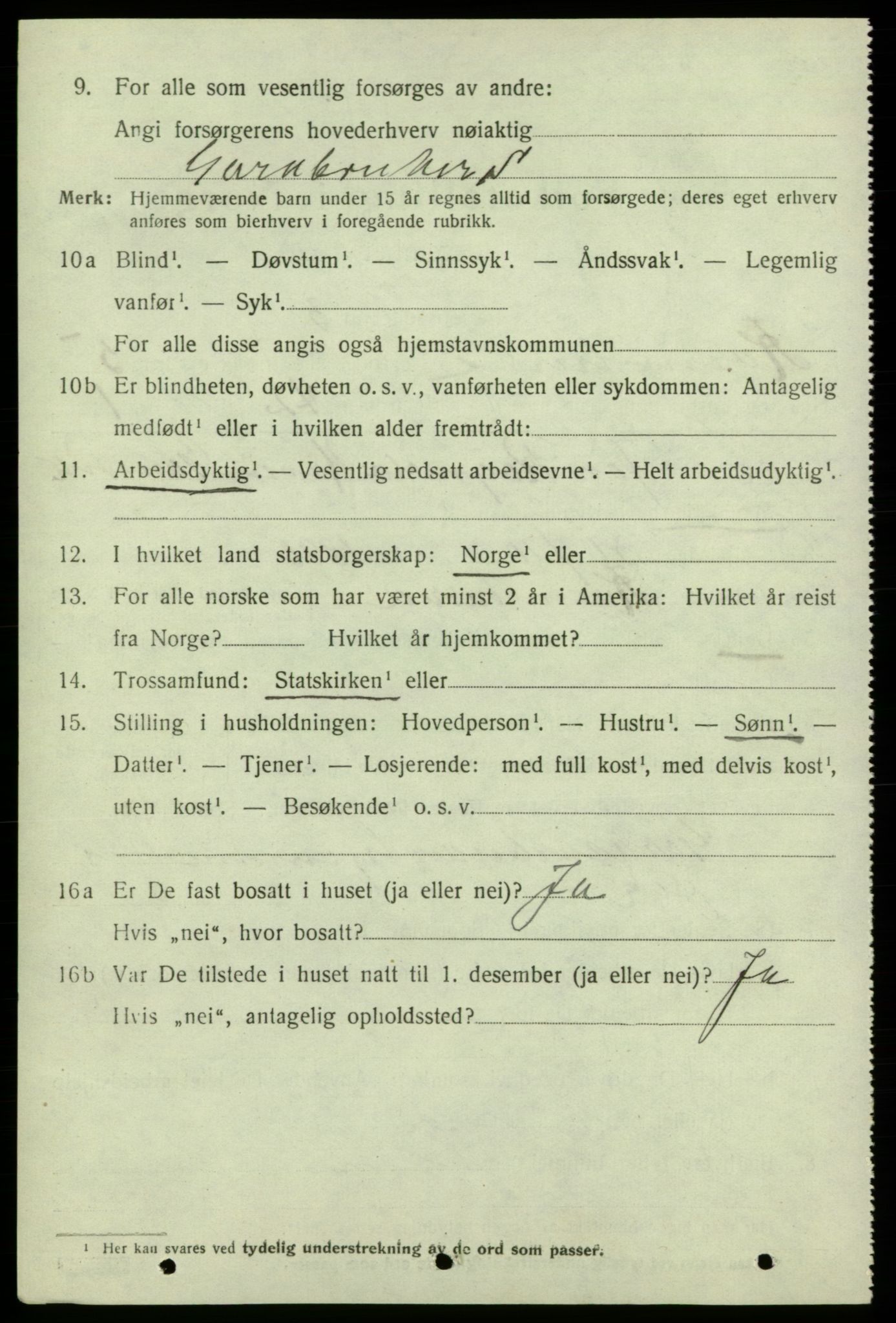 SAB, 1920 census for Kvinnherad, 1920, p. 5983