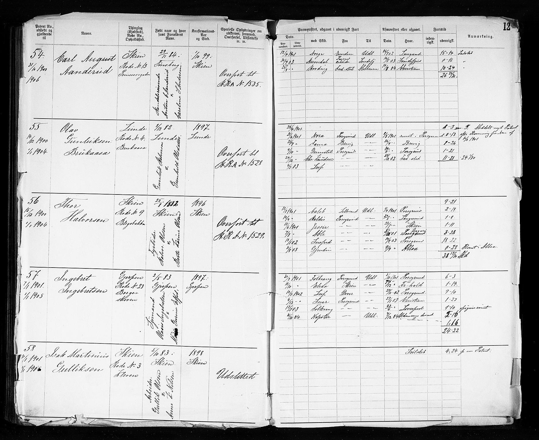 Skien innrulleringskontor, AV/SAKO-A-832/F/Fc/L0004: Annotasjonsrulle, 1879-1899, p. 123