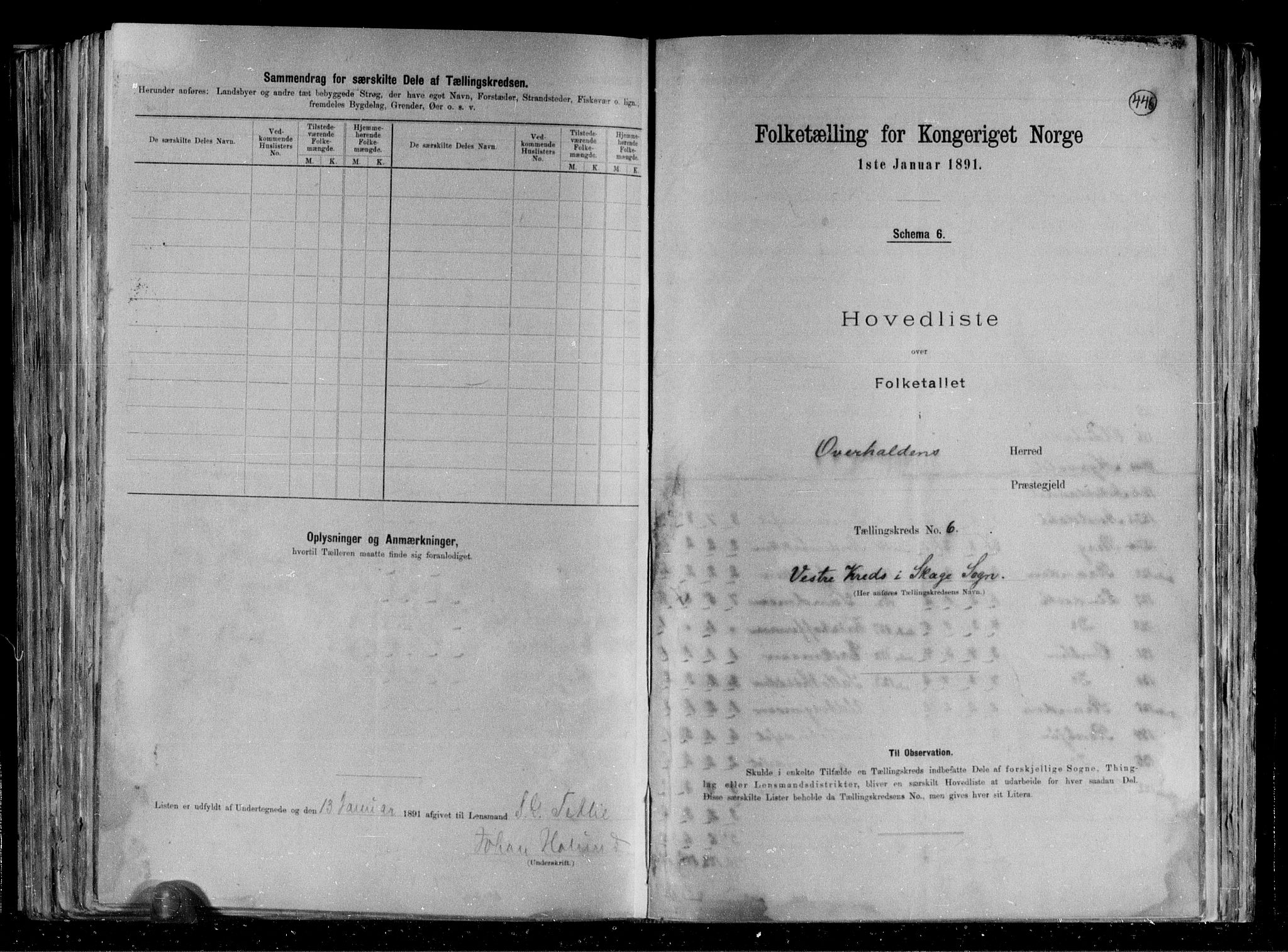 RA, 1891 census for 1744 Overhalla, 1891, p. 16