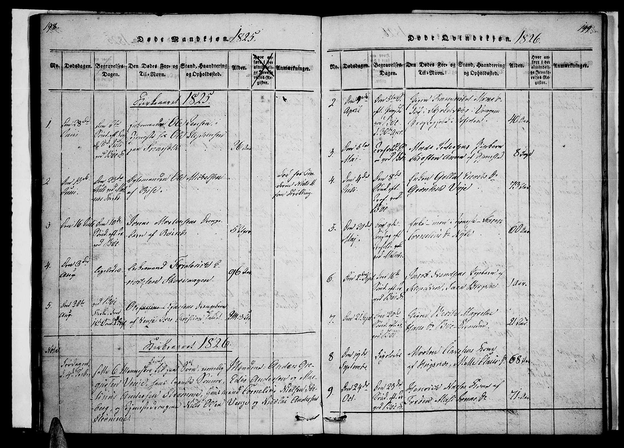 Ministerialprotokoller, klokkerbøker og fødselsregistre - Nordland, AV/SAT-A-1459/891/L1298: Parish register (official) no. 891A03, 1820-1840, p. 198-199