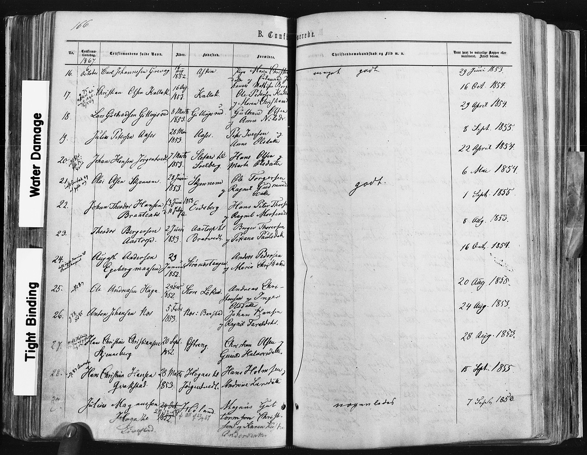 Trøgstad prestekontor Kirkebøker, SAO/A-10925/F/Fa/L0009: Parish register (official) no. I 9, 1865-1877, p. 166