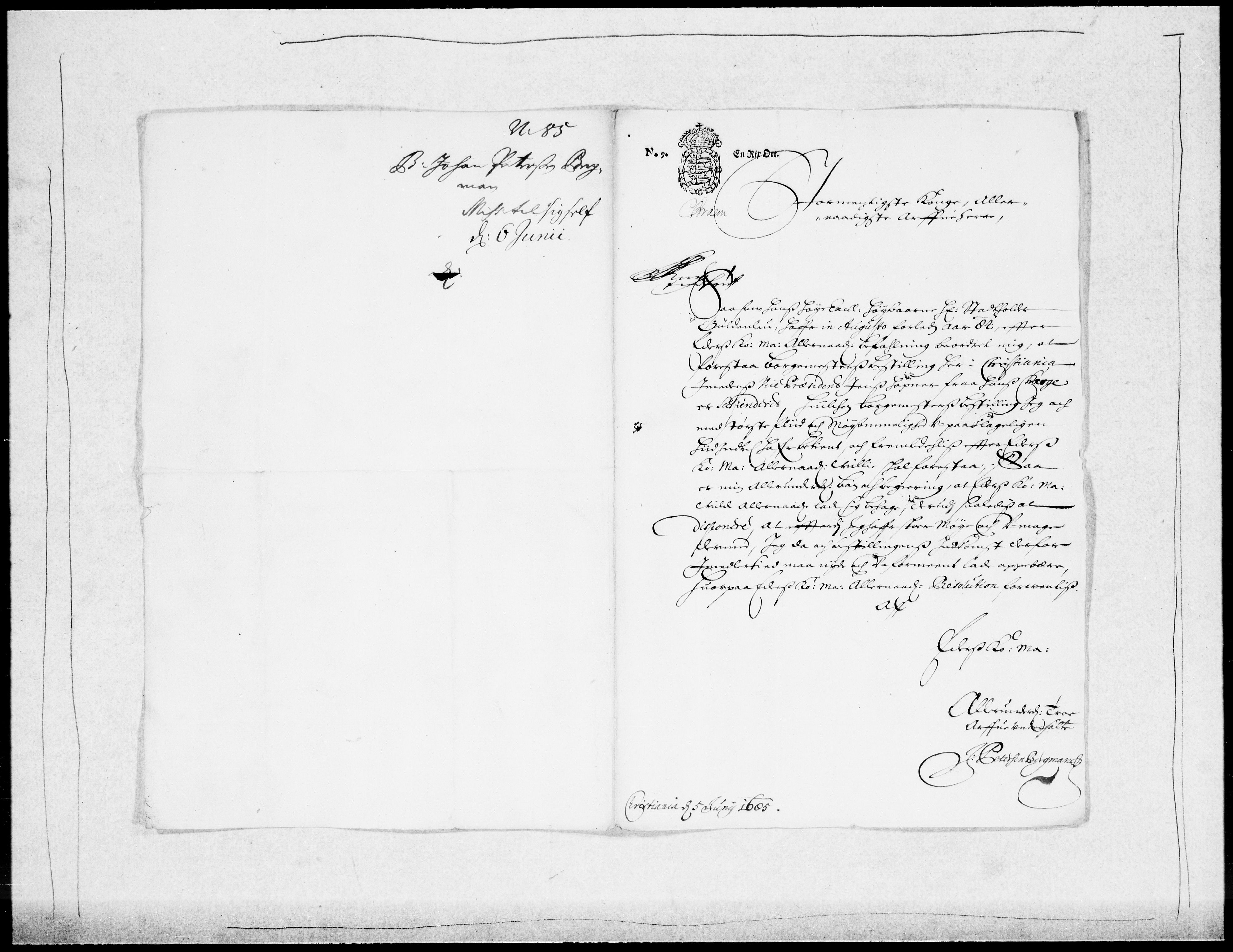 Danske Kanselli 1572-1799, AV/RA-EA-3023/F/Fc/Fcc/Fcca/L0038: Norske innlegg 1572-1799, 1685, p. 329