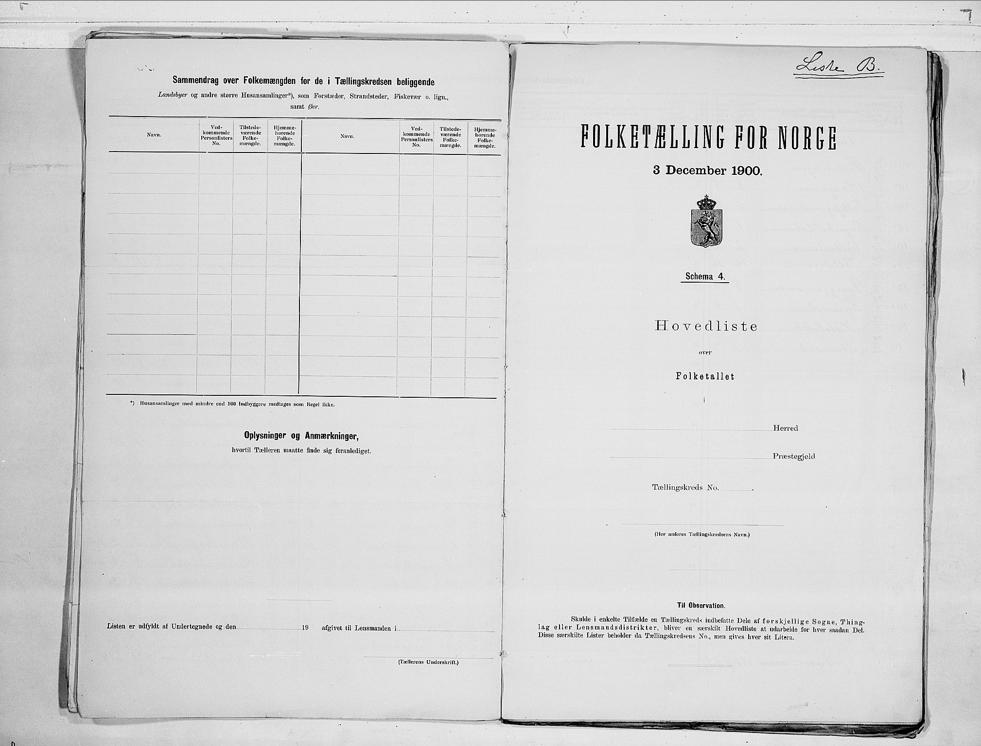 RA, 1900 census for Nes, 1900, p. 8