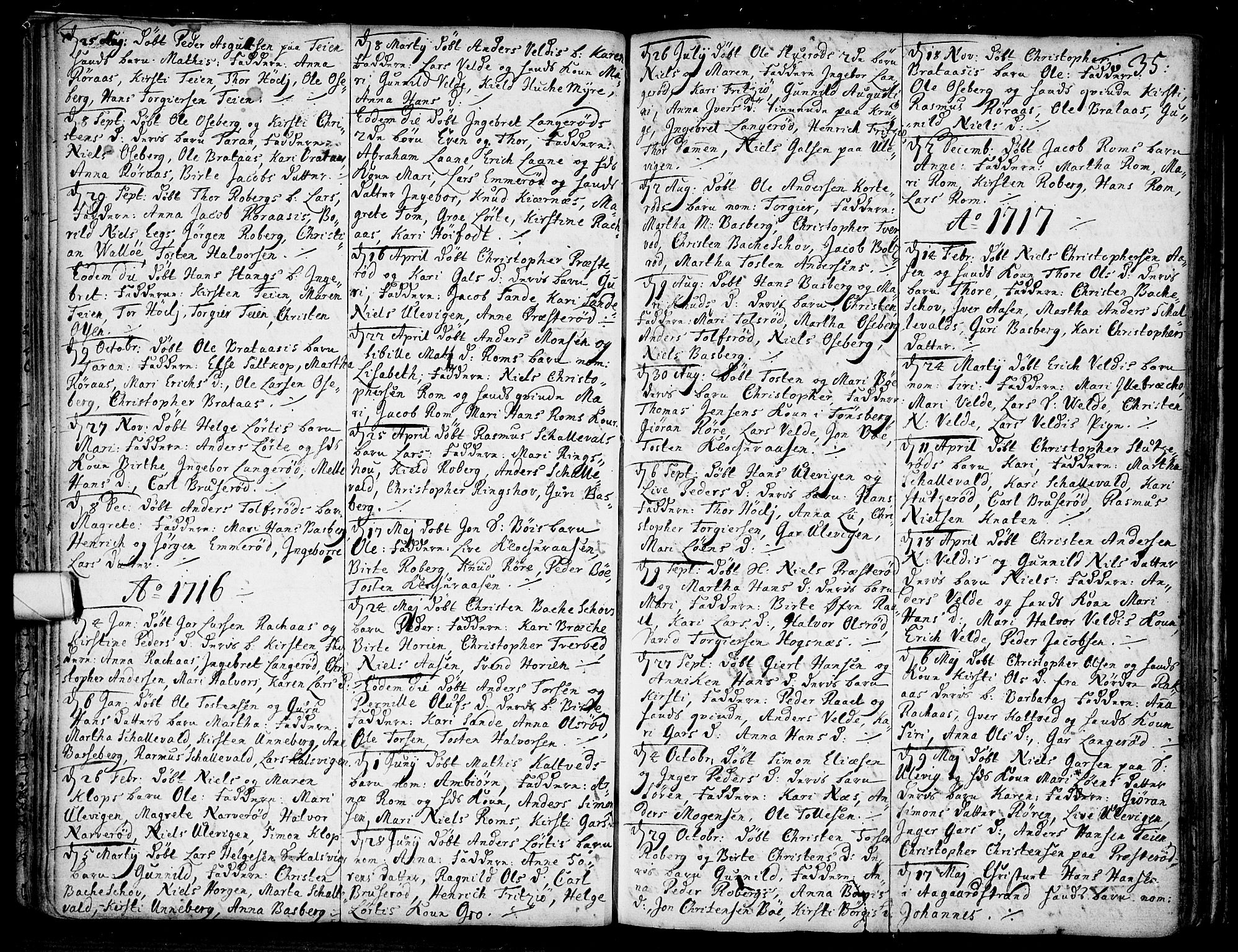 Sem kirkebøker, AV/SAKO-A-5/F/Fb/L0001: Parish register (official) no. II 1, 1702-1764, p. 35