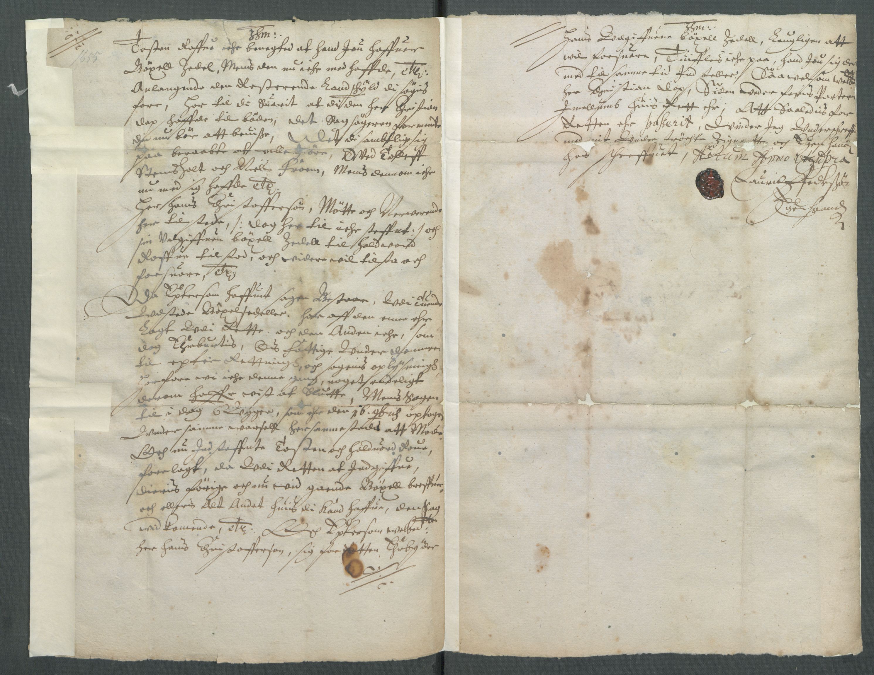 Riksarkivets diplomsamling, AV/RA-EA-5965/F02/L0166: Dokumenter, 1654-1656, p. 175