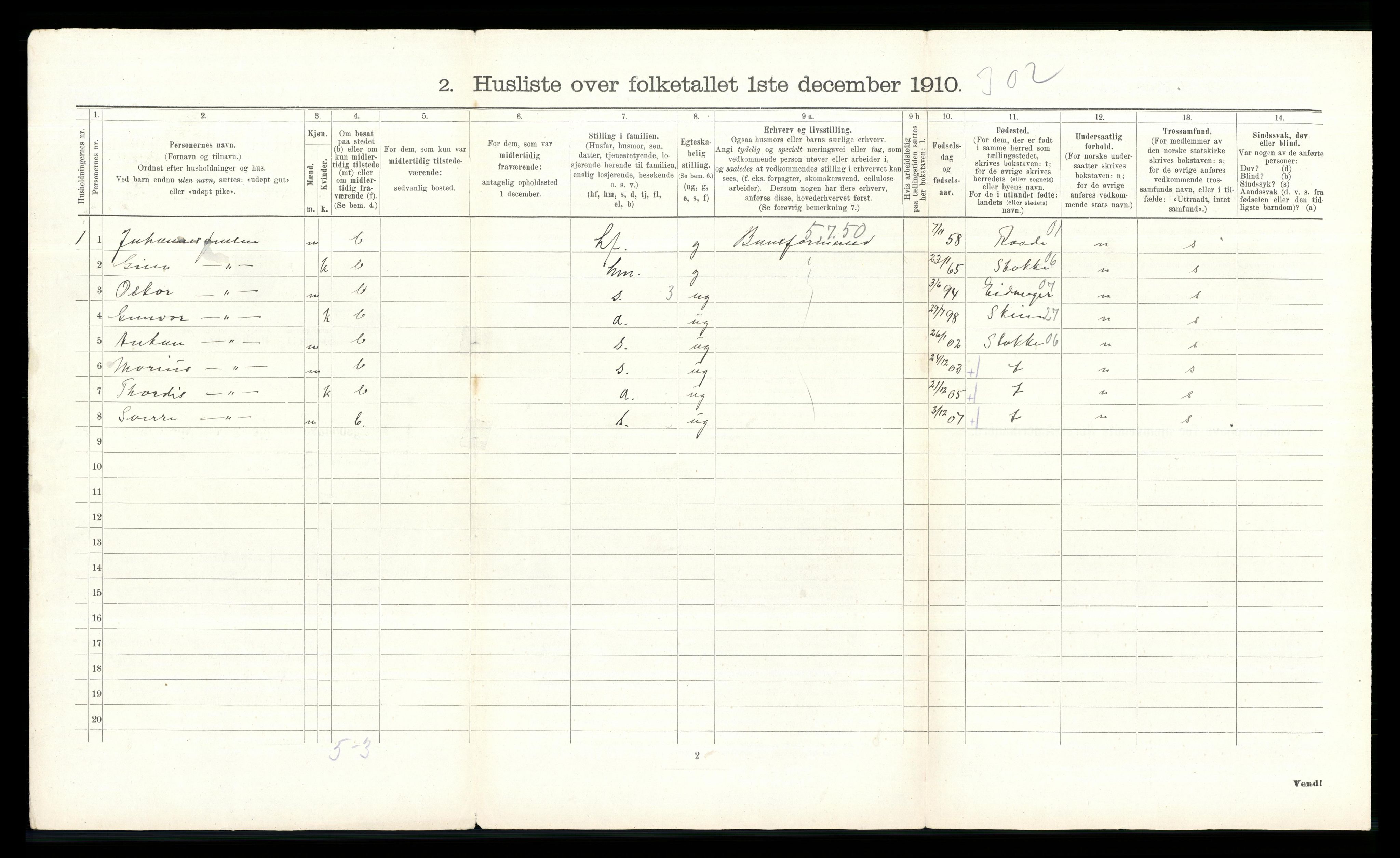 RA, 1910 census for Nedre Eiker, 1910, p. 200