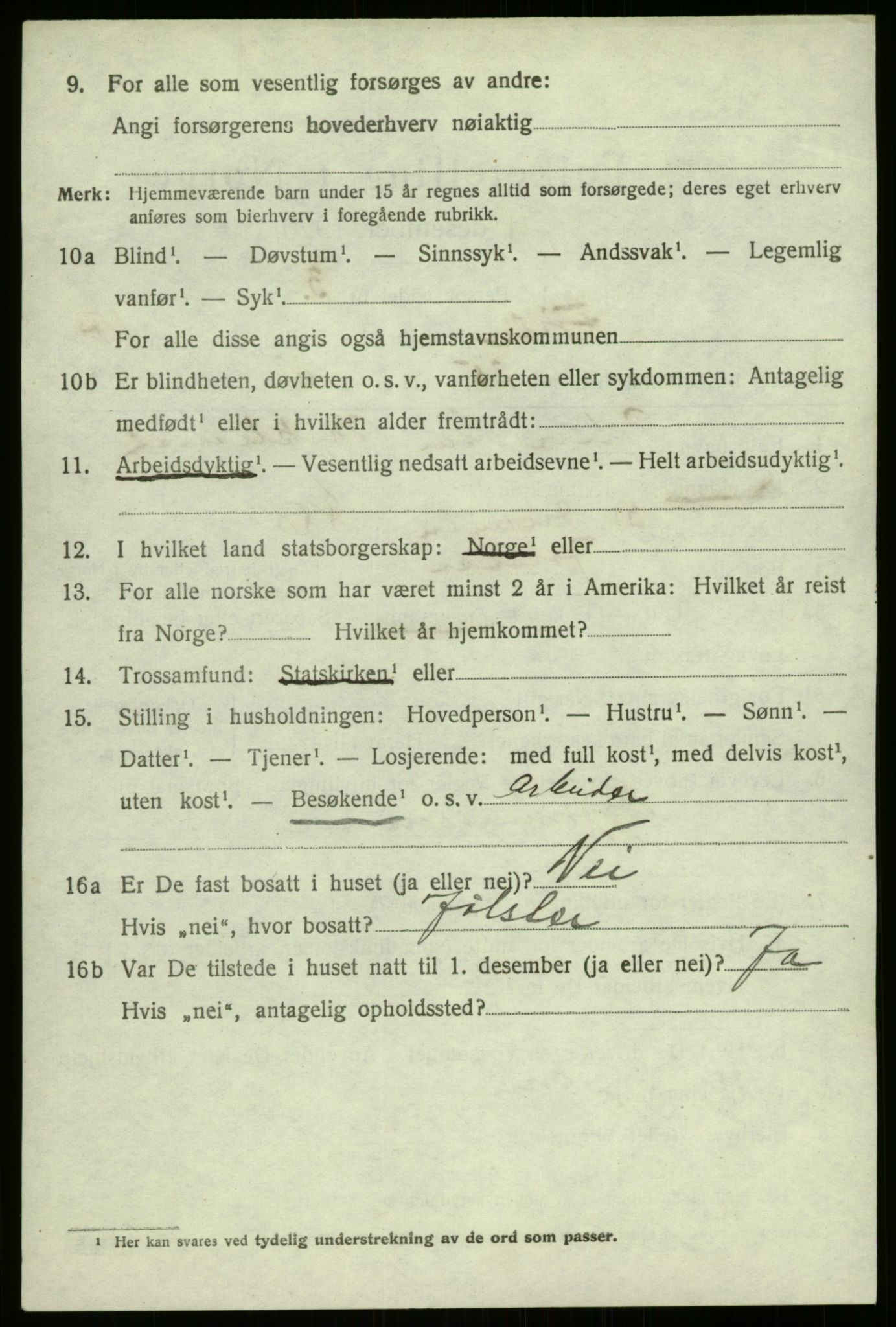 SAB, 1920 census for Førde, 1920, p. 6077