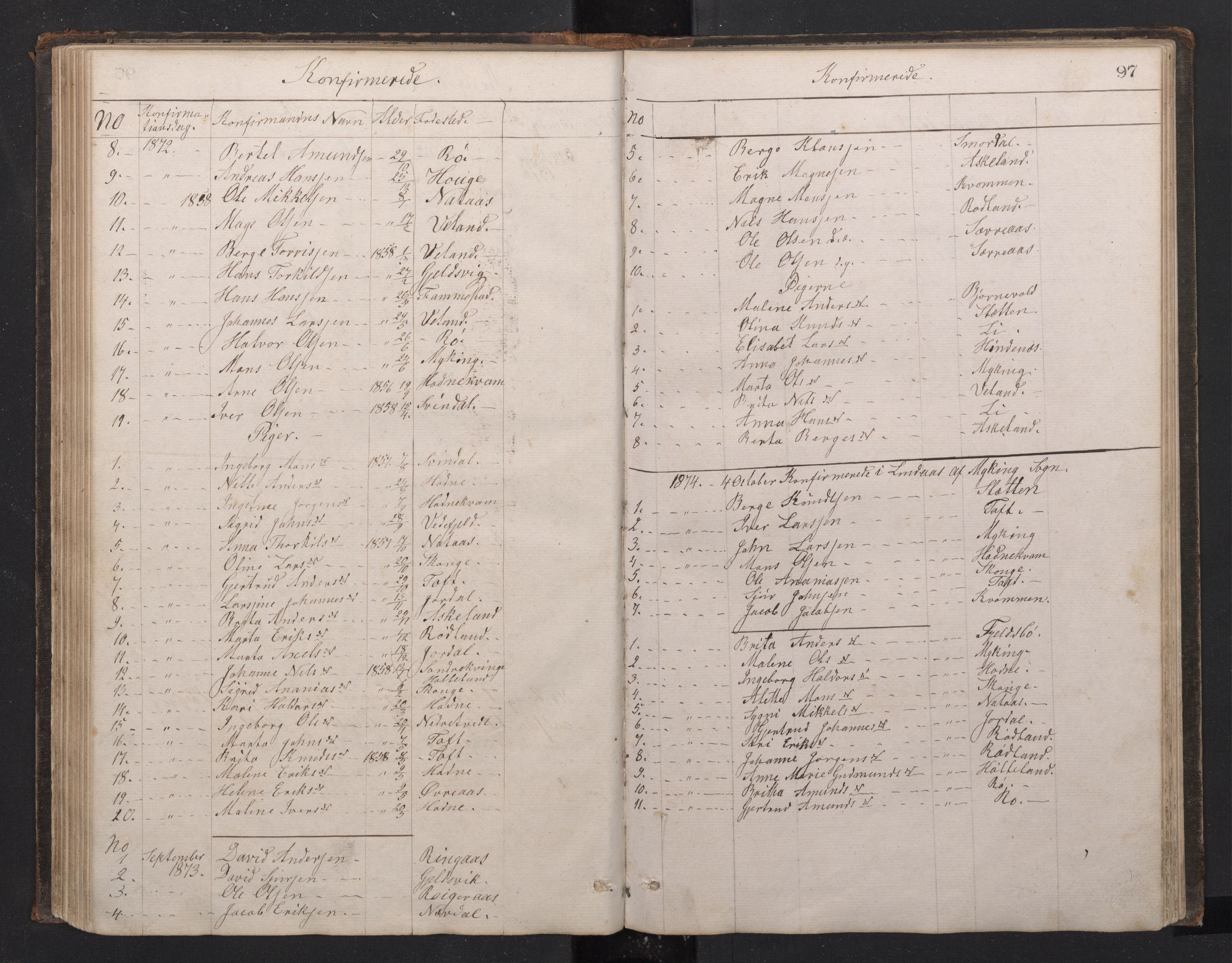 Lindås Sokneprestembete, SAB/A-76701/H/Hab: Parish register (copy) no. E 2, 1867-1892, p. 96b-97a