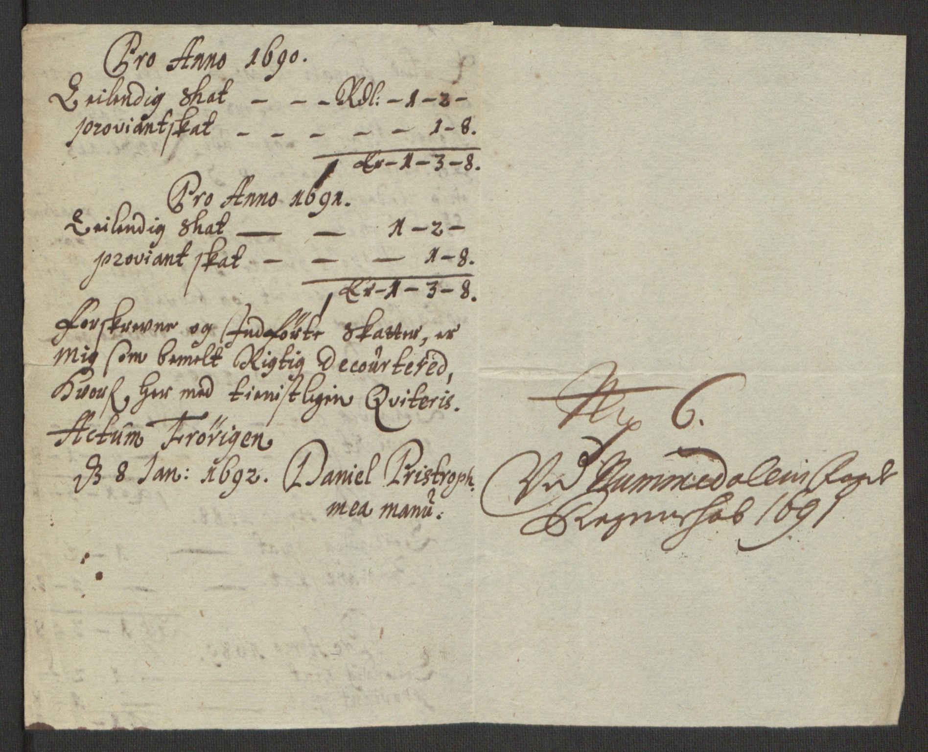 Rentekammeret inntil 1814, Reviderte regnskaper, Fogderegnskap, AV/RA-EA-4092/R64/L4423: Fogderegnskap Namdal, 1690-1691, p. 341