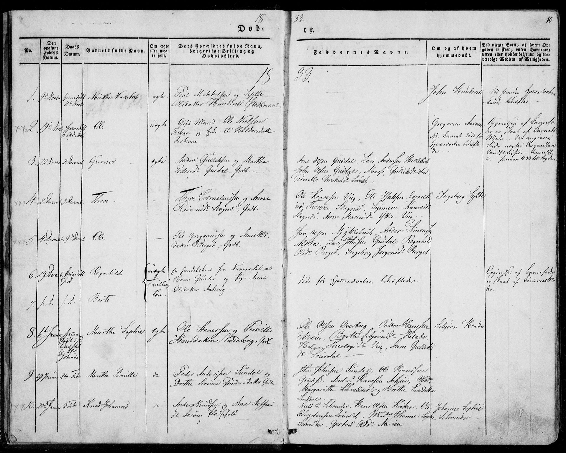 Ministerialprotokoller, klokkerbøker og fødselsregistre - Møre og Romsdal, AV/SAT-A-1454/501/L0005: Parish register (official) no. 501A05, 1831-1844, p. 10