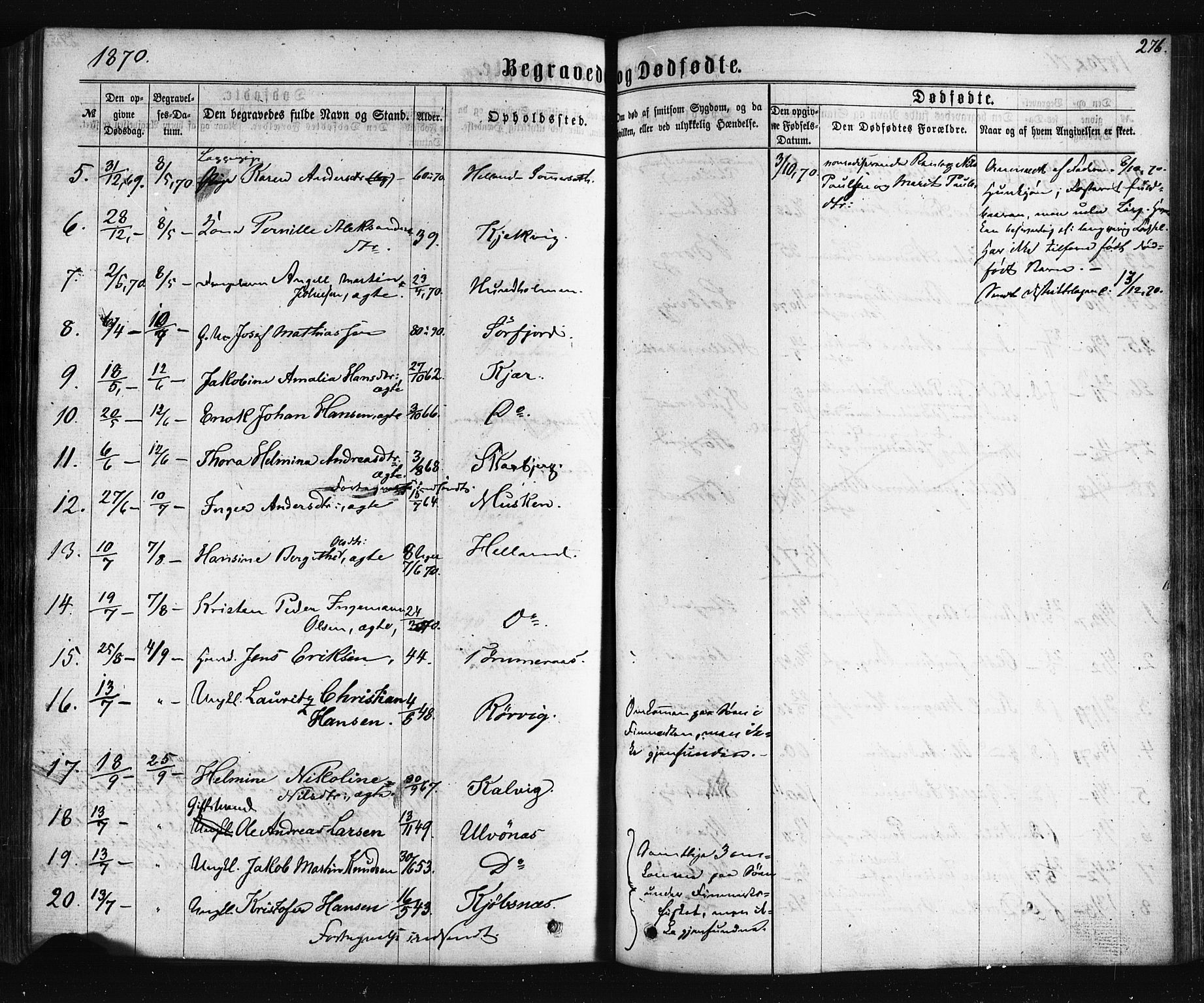 Ministerialprotokoller, klokkerbøker og fødselsregistre - Nordland, AV/SAT-A-1459/861/L0867: Parish register (official) no. 861A02, 1864-1878, p. 276