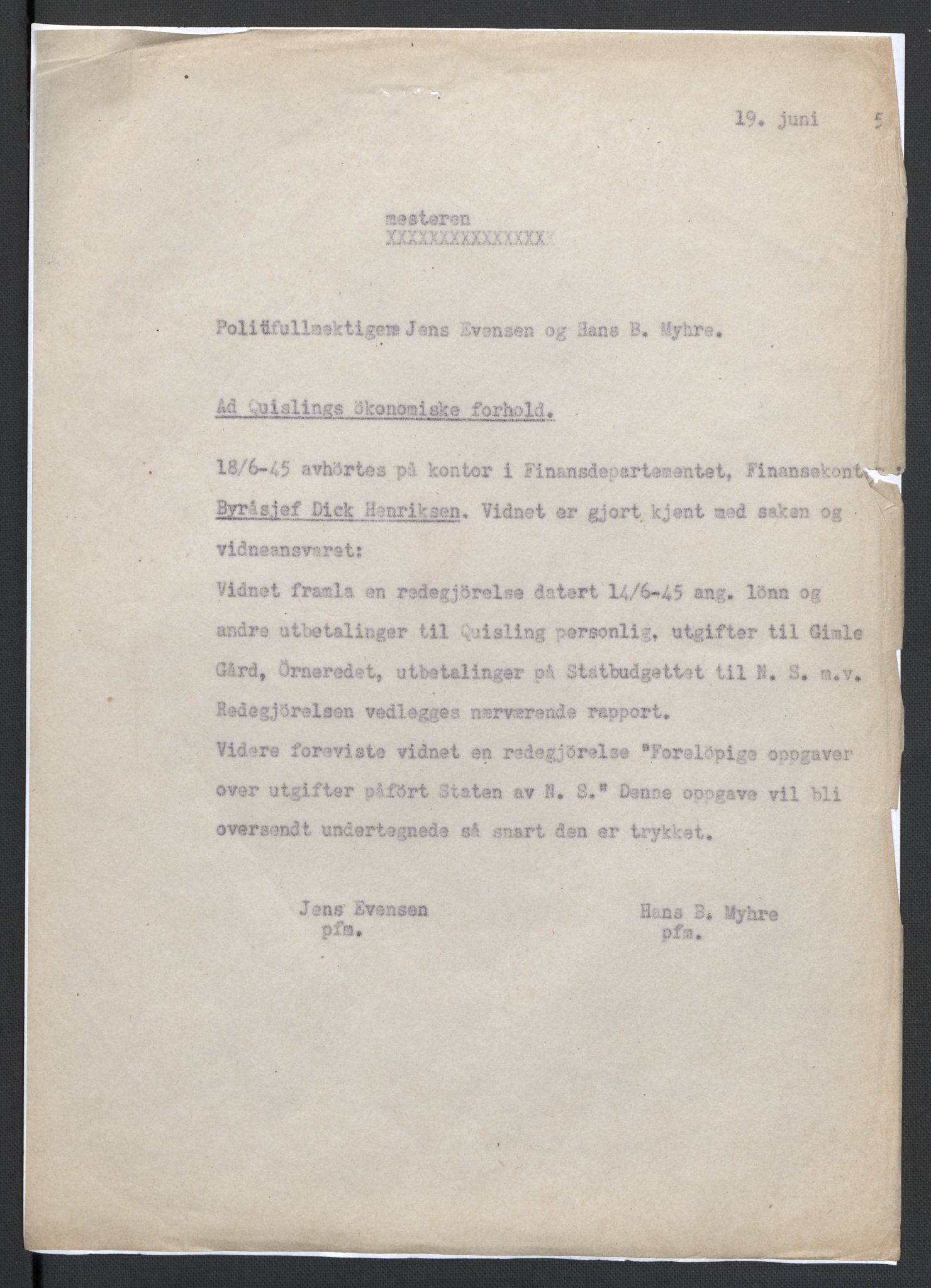 Landssvikarkivet, Oslo politikammer, AV/RA-S-3138-01/D/Da/L0003: Dnr. 29, 1945, p. 2617