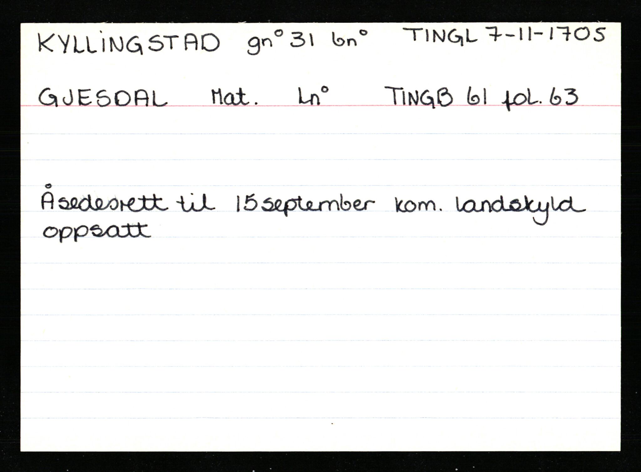 Statsarkivet i Stavanger, AV/SAST-A-101971/03/Y/Ym/L0033: Åstedskort sortert etter gårdsnavn: Kvelland - Lagestranden, 1600-1950, p. 457